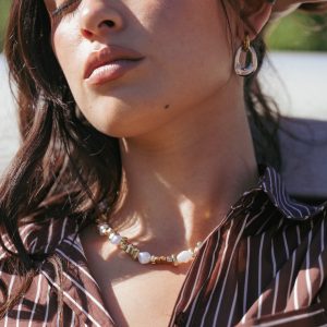 Aisling Necklace - Gold/Pearl