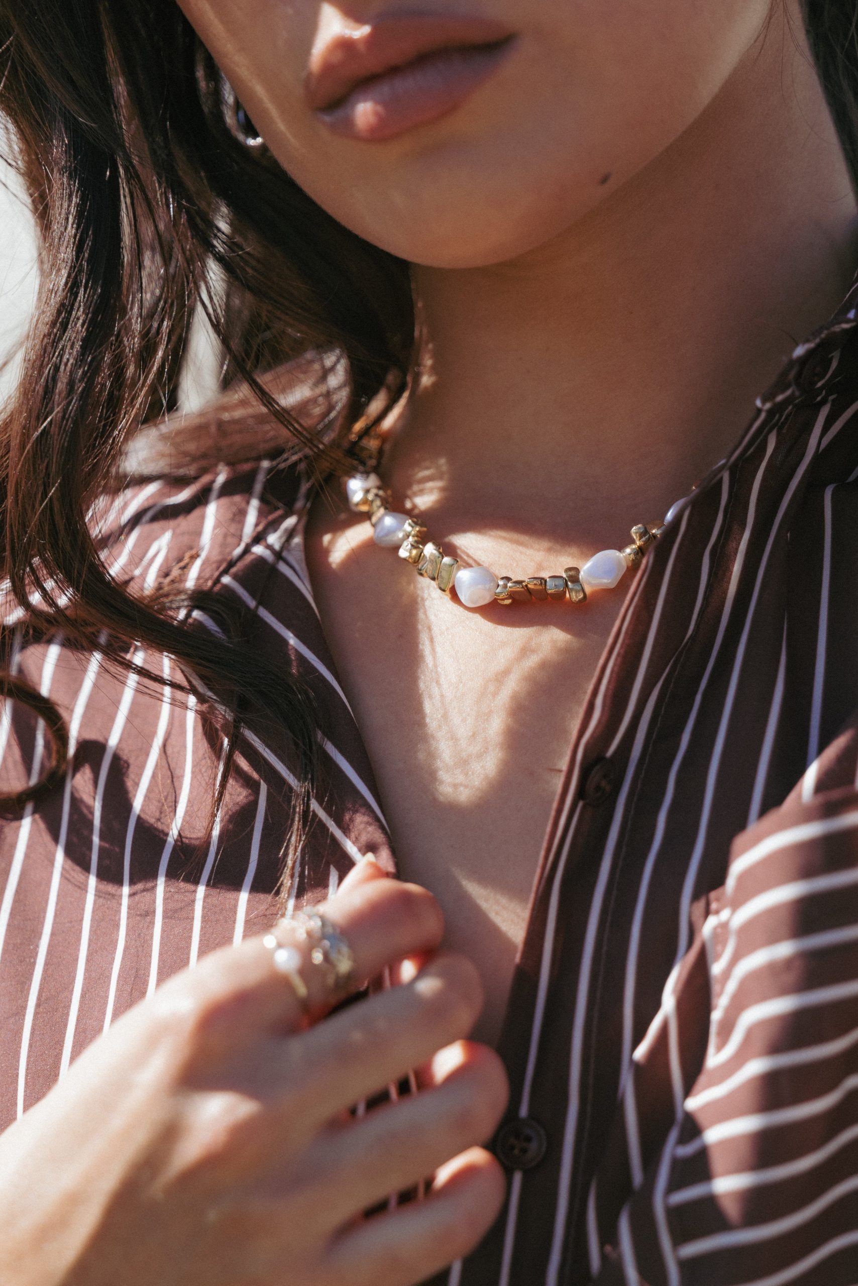 Aisling Necklace - Gold/Pearl - Image 4