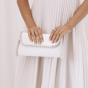Allegra Pearl Handbag - White