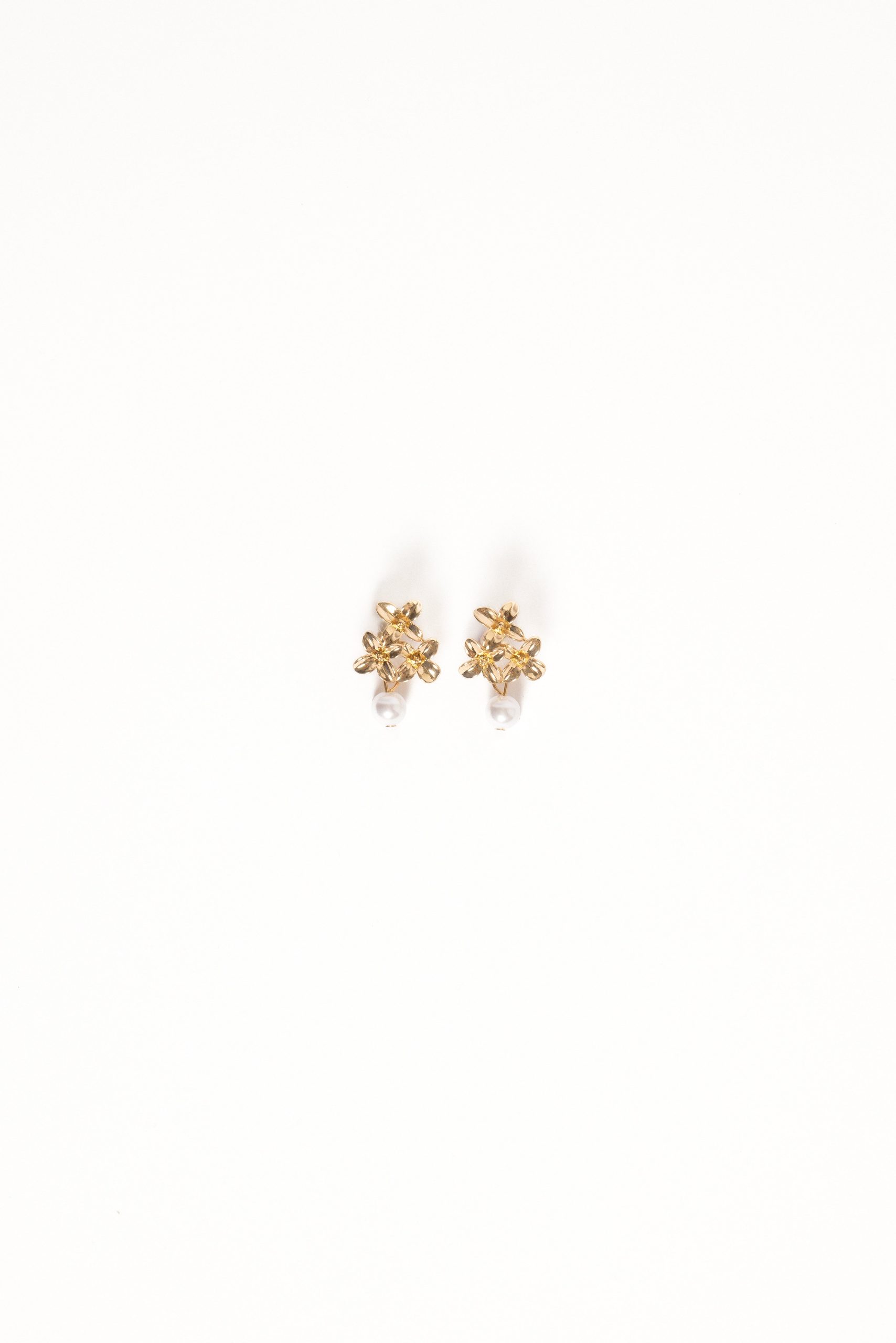 Amani Earrings - Gold/Pearl - Image 2