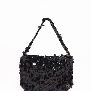 Annika Sequin Shoulder Bag - Black
