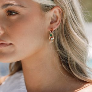 Antigoni Hoop Earrings - Gold/Multi