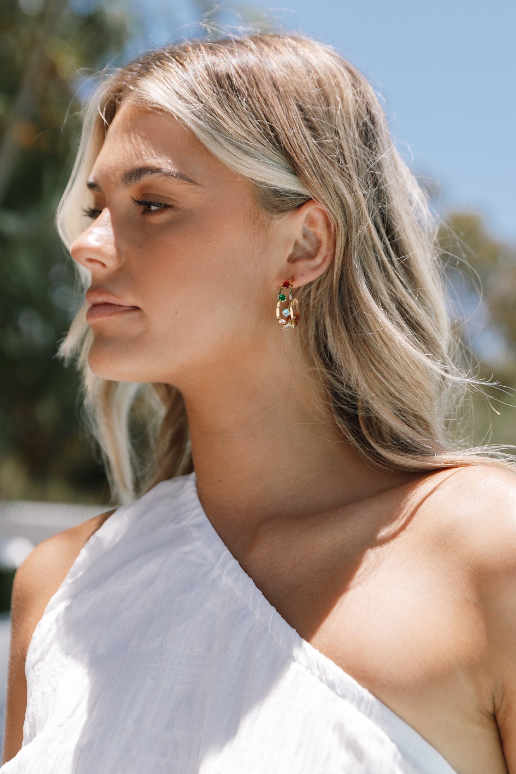 Antigoni Hoop Earrings - Gold/Multi - Image 2