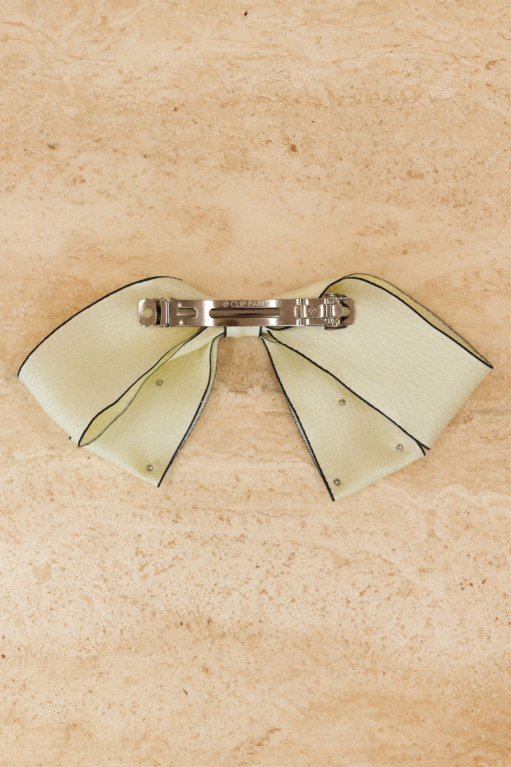 Astor Bow Hair Clip - Cream - Image 3