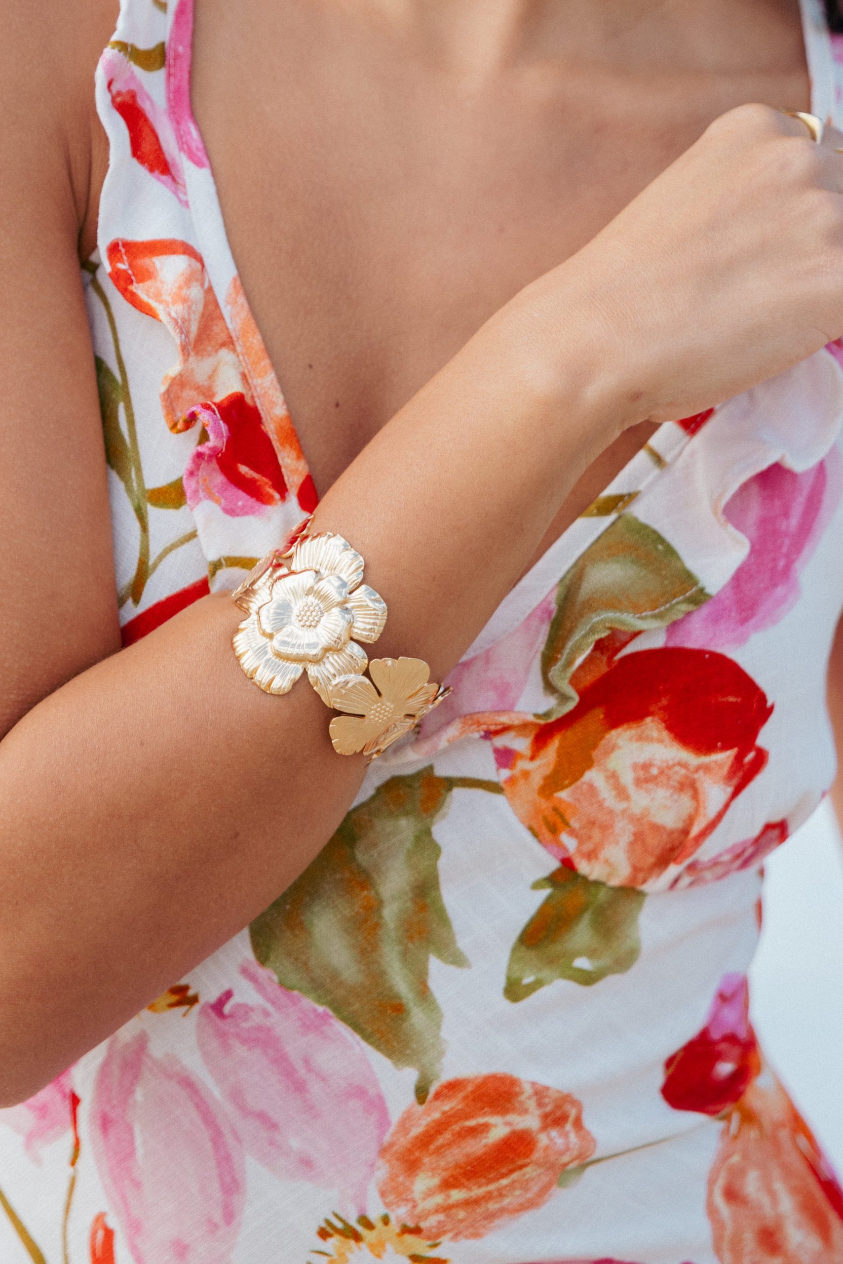 Bloom Cuff Bracelet - Gold - Image 6
