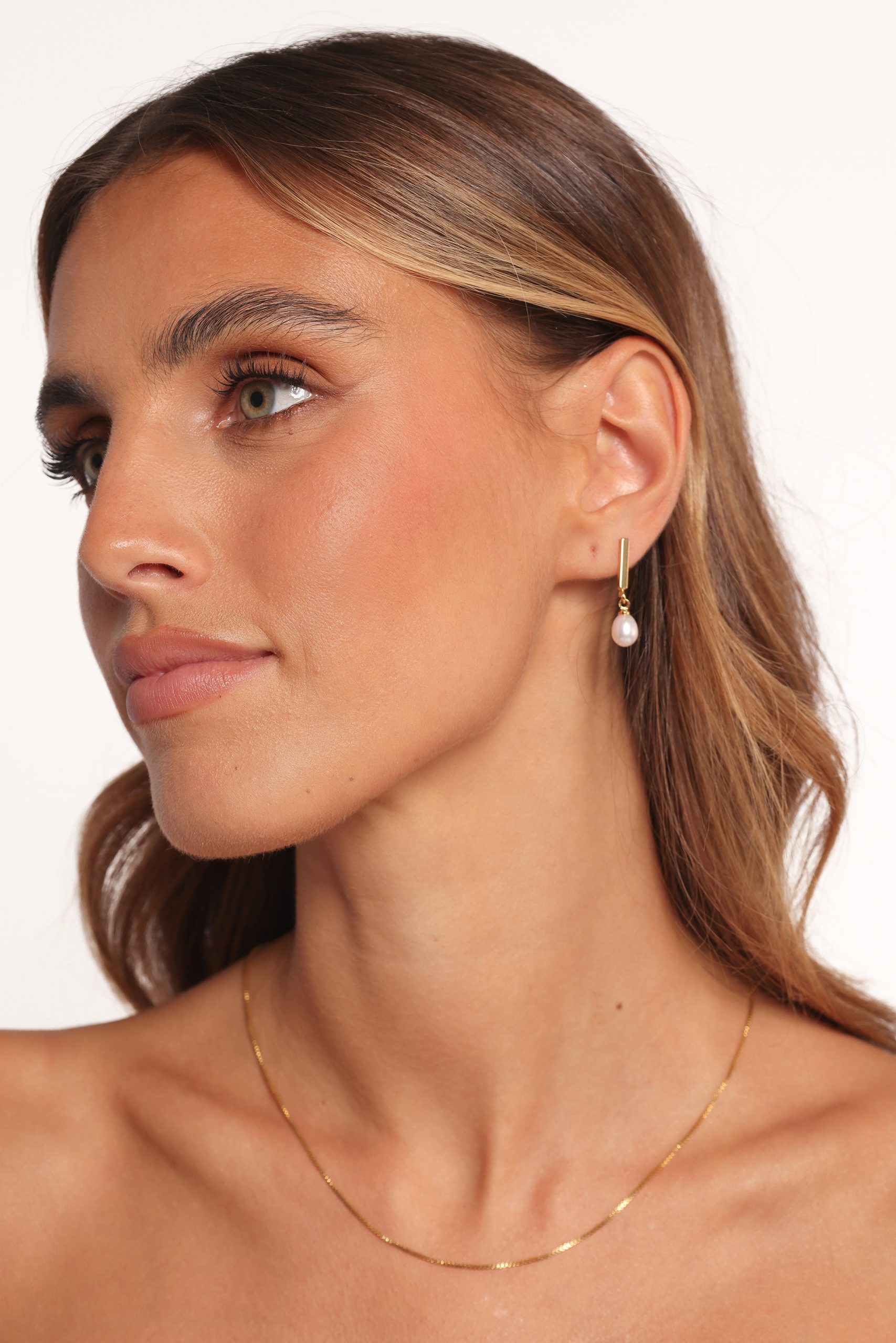 Calista Earrings - Gold/Pearl - Image 4