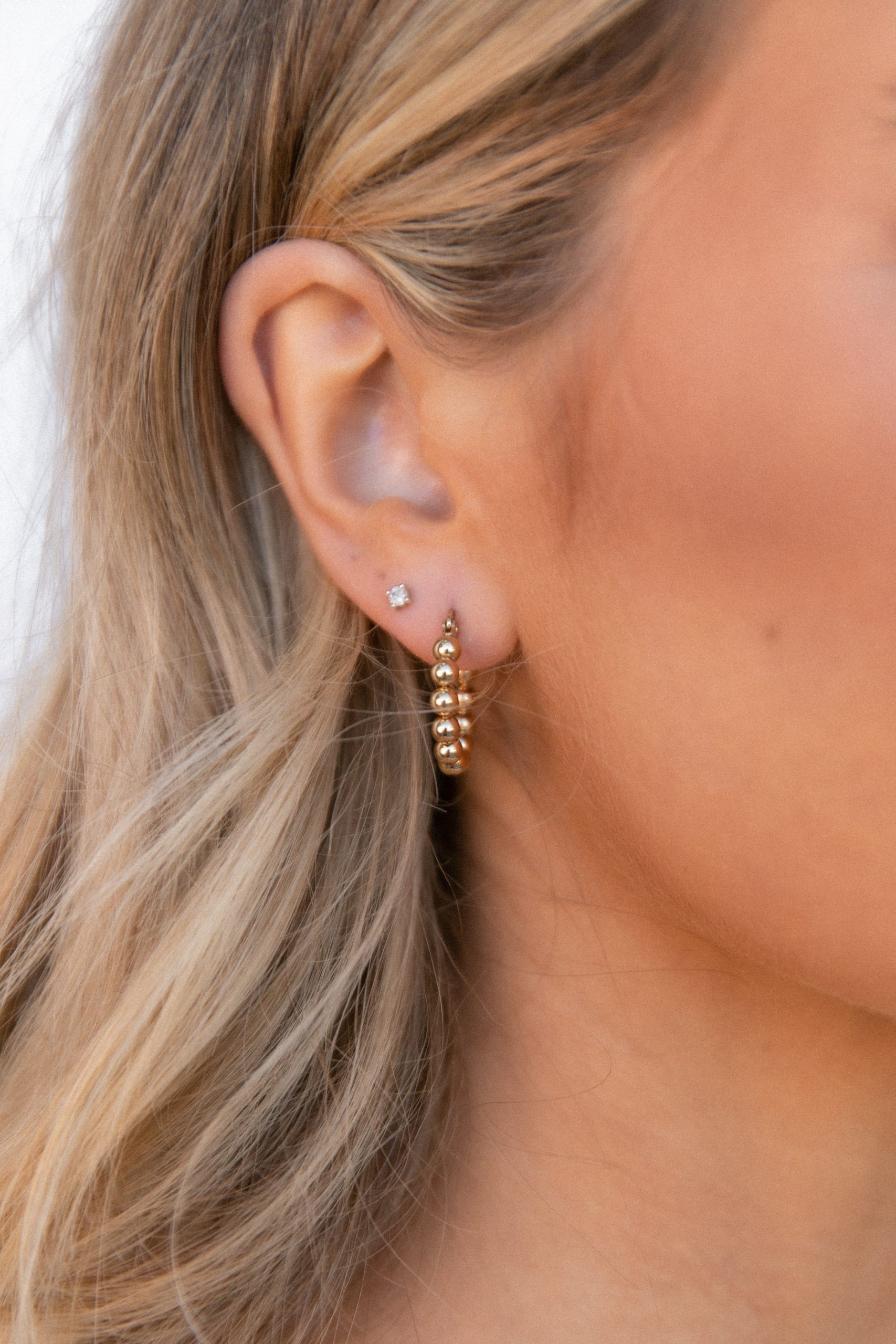 Chloe Hoop Earrings - Gold - Image 2