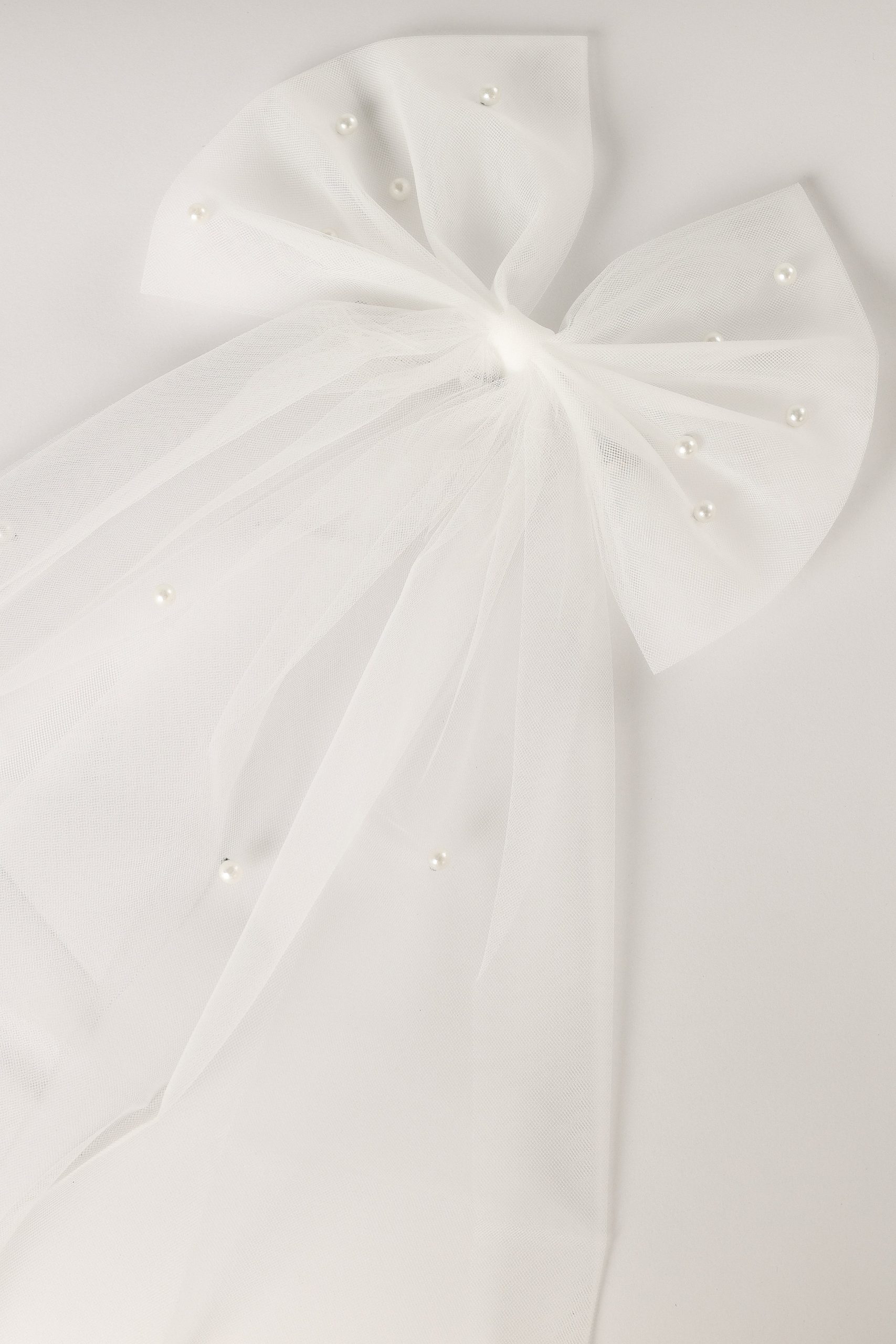 Cora Hair Bow - White - Image 3