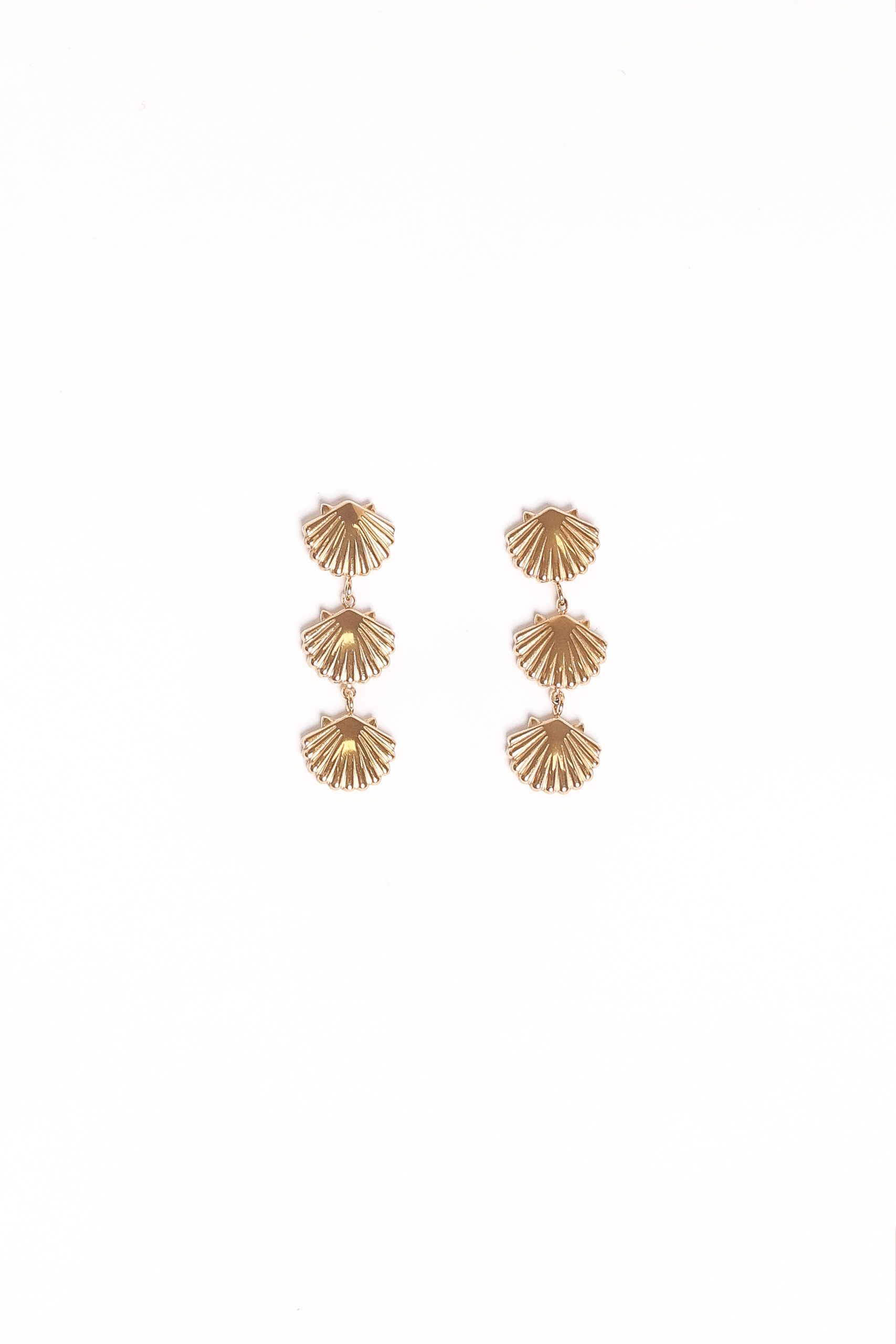 Coral Earrings - Gold - Image 2