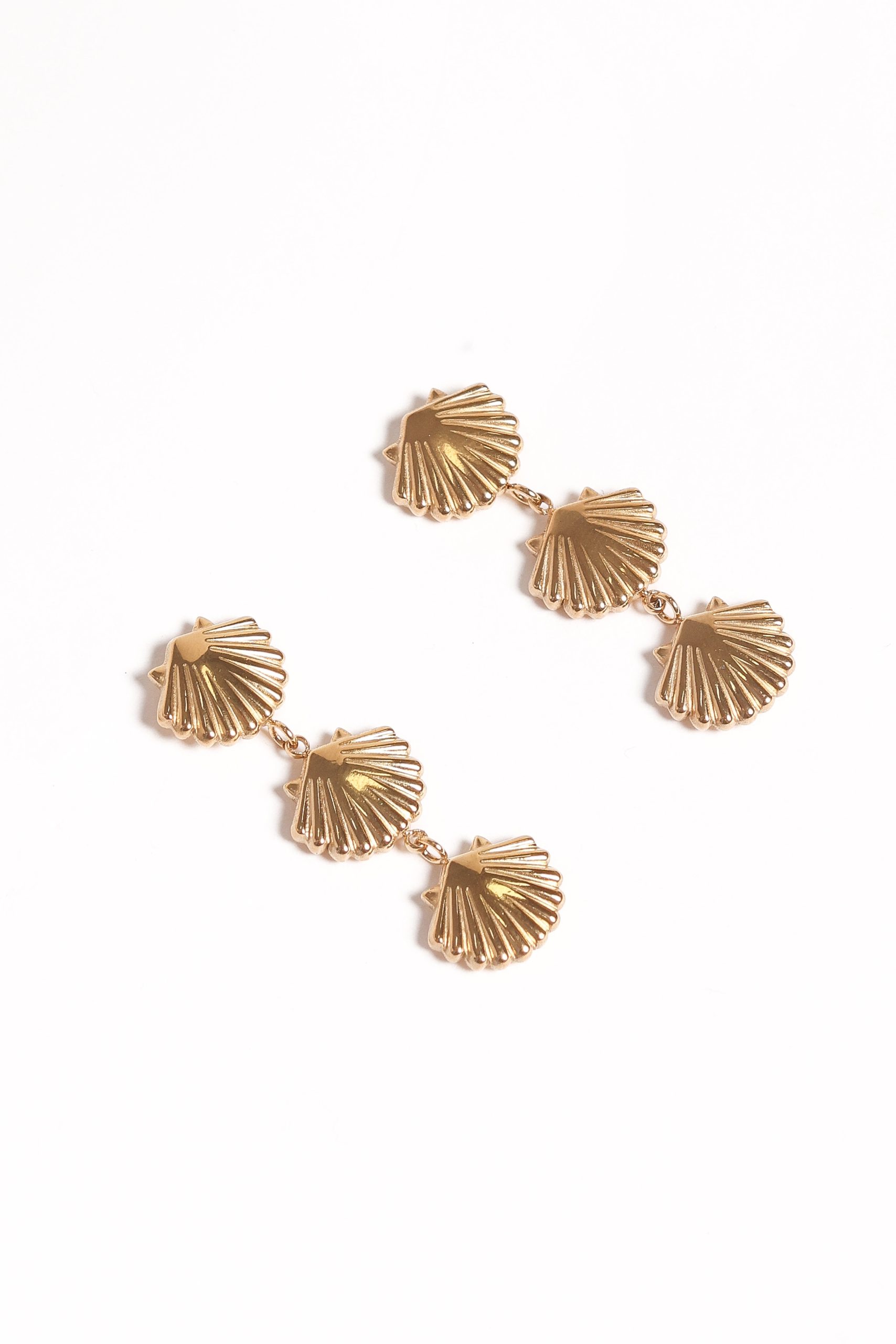 Coral Earrings - Gold - Image 3