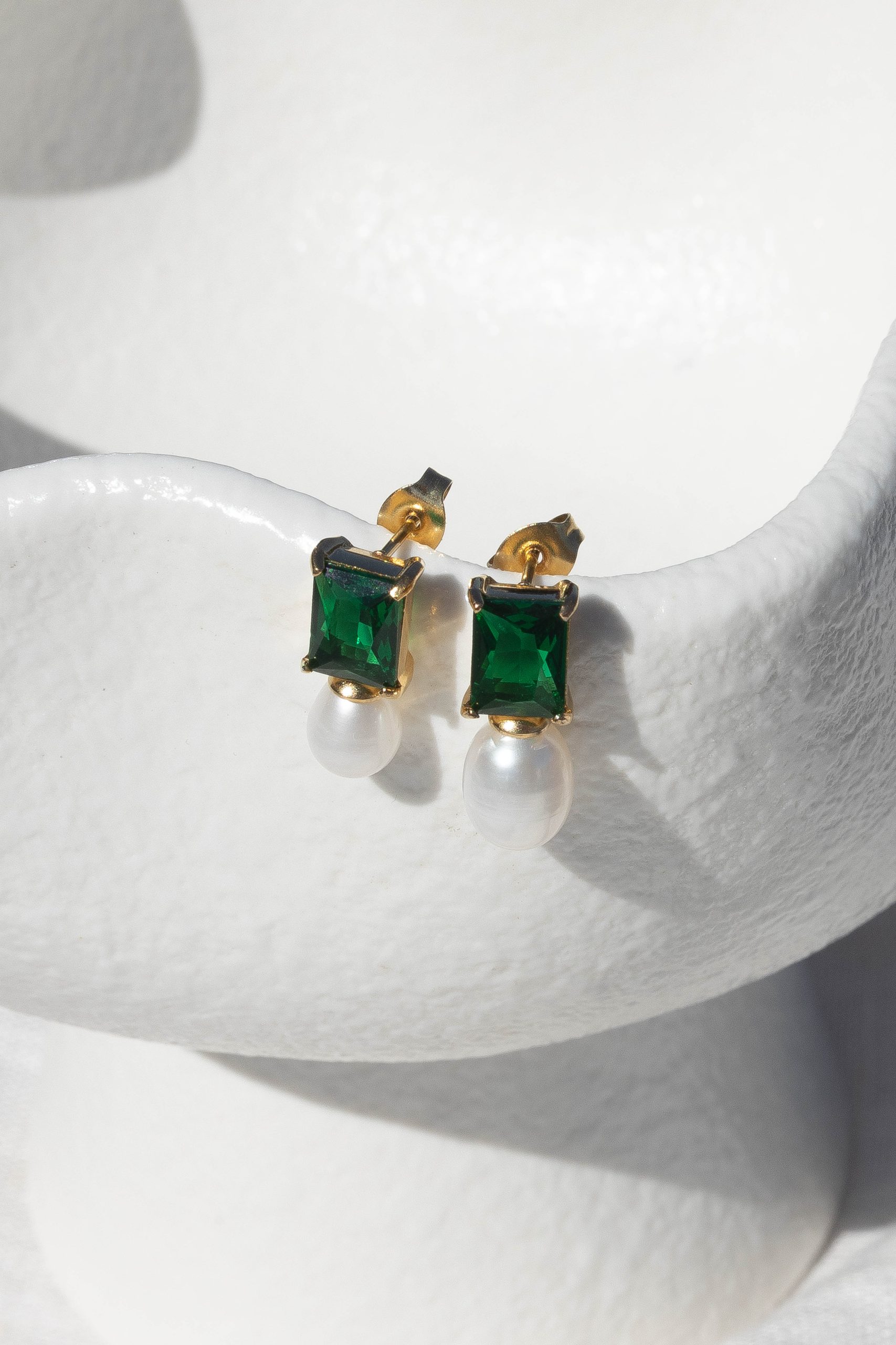 Cosmo Earrings - Green - Image 2