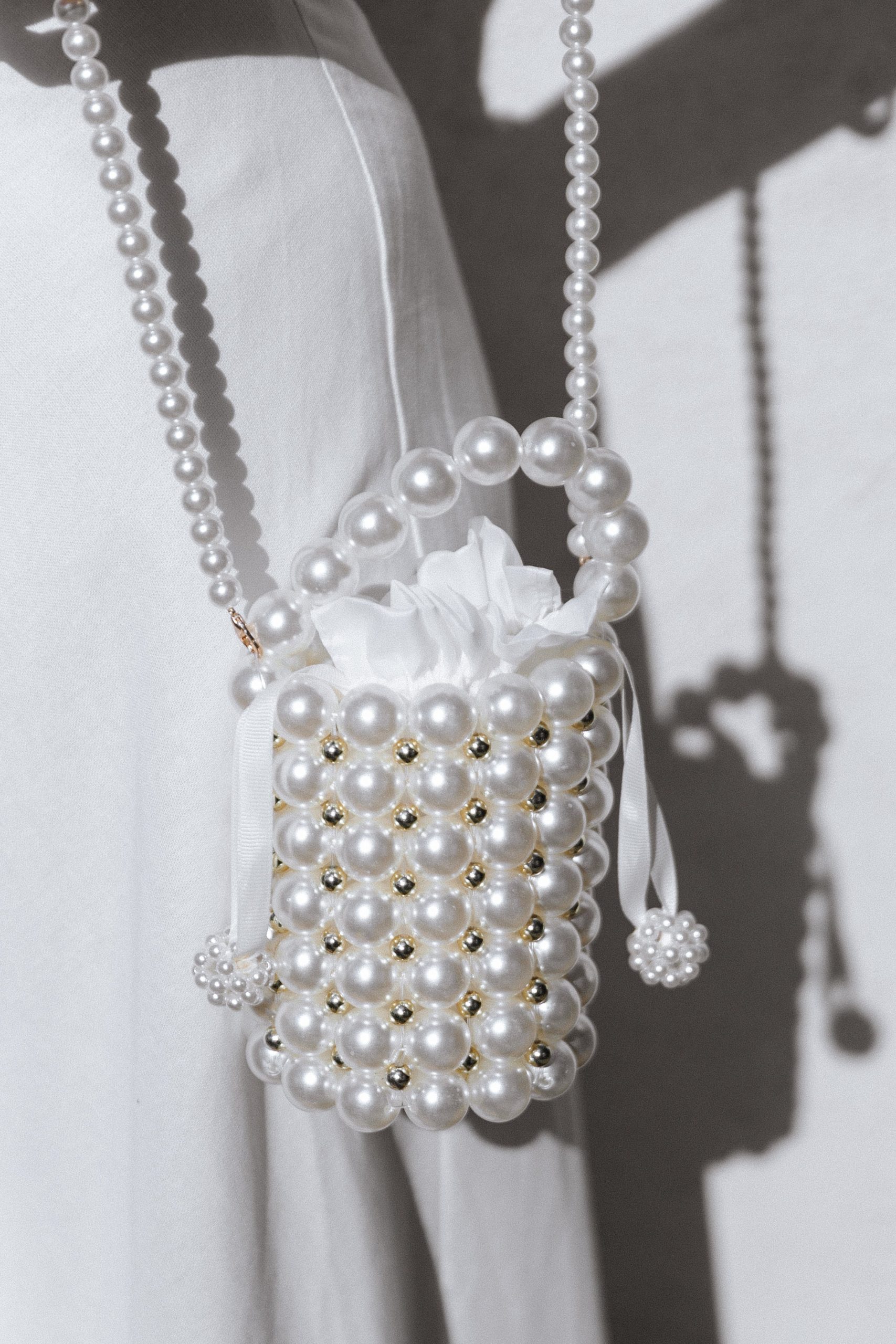 Eleanor Beaded Bag - Pearl - Image 5