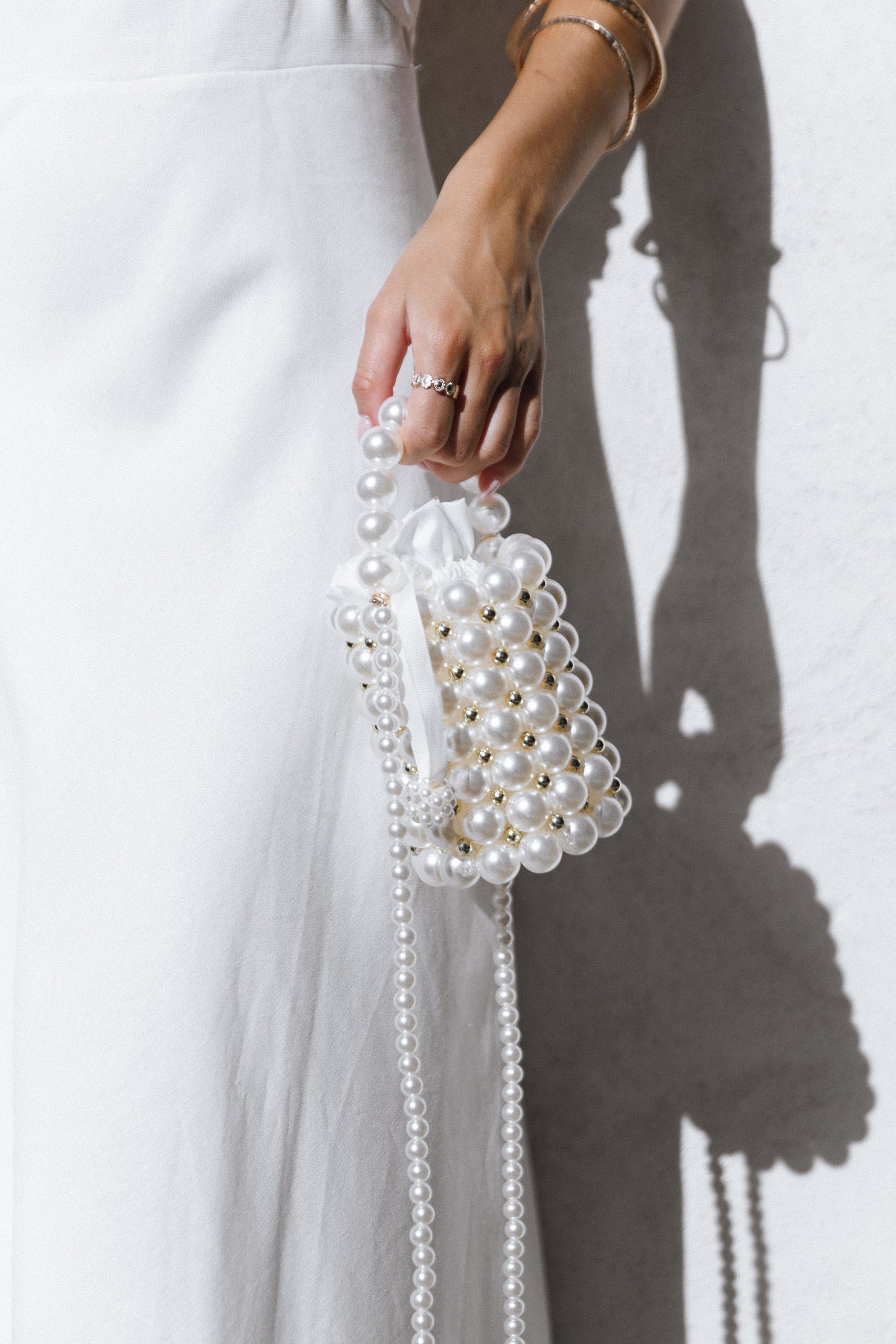 Eleanor Beaded Bag - Pearl - Image 6