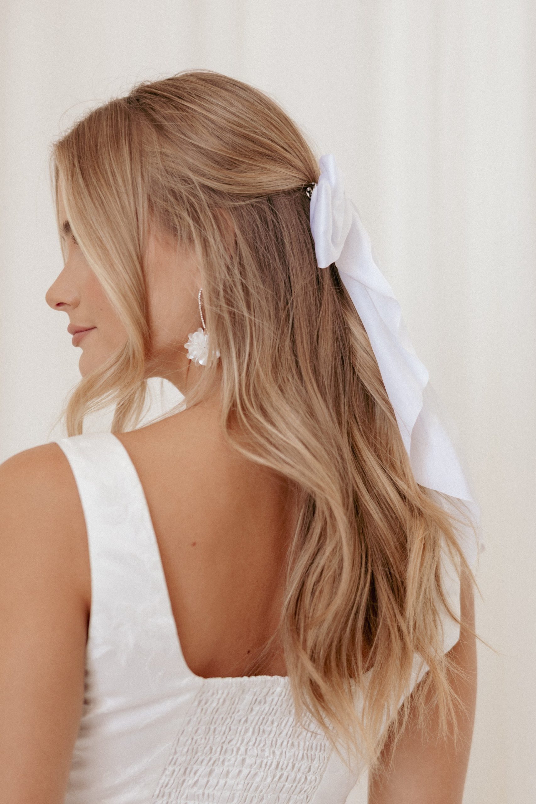 Grace Hair Bow - White - Image 5