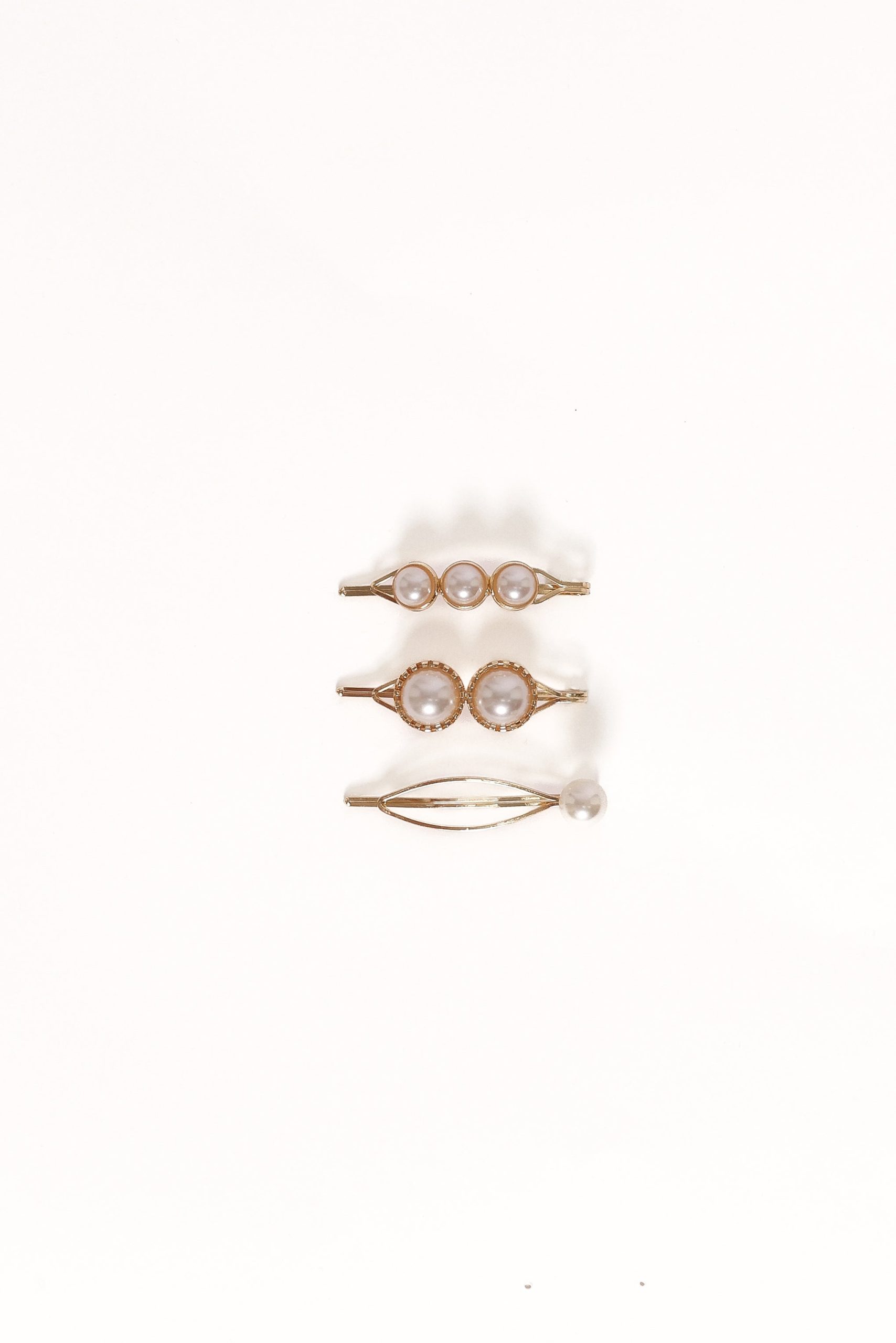 Henrietta Hair Clip Set - Gold/Pearl - Image 2
