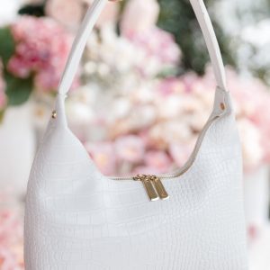 Hunter Shoulder Bag - White Croc