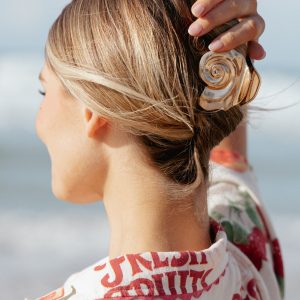 Indy Shell Hair Clip - Gold