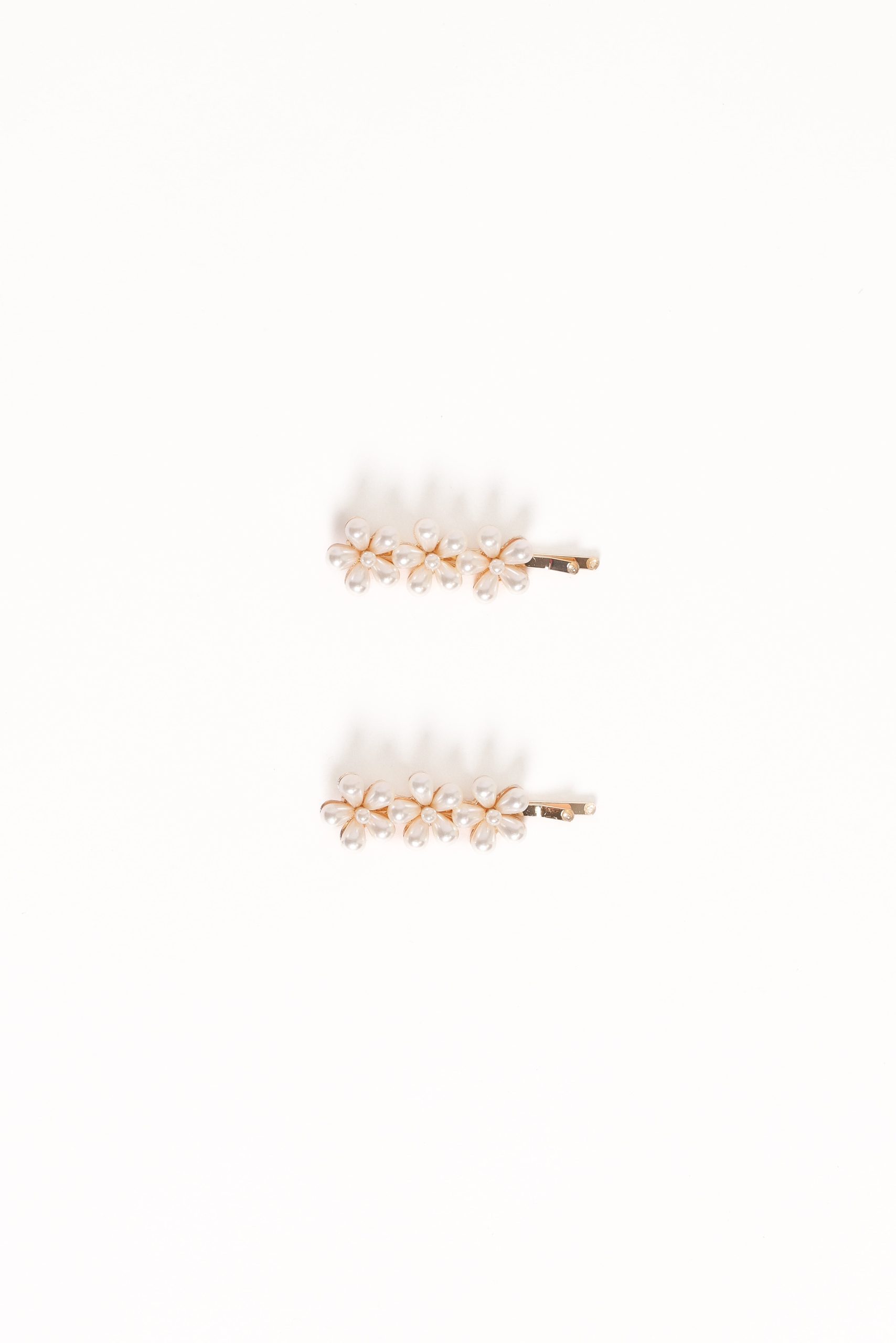 Isabella Hair Clip Set - Pearl