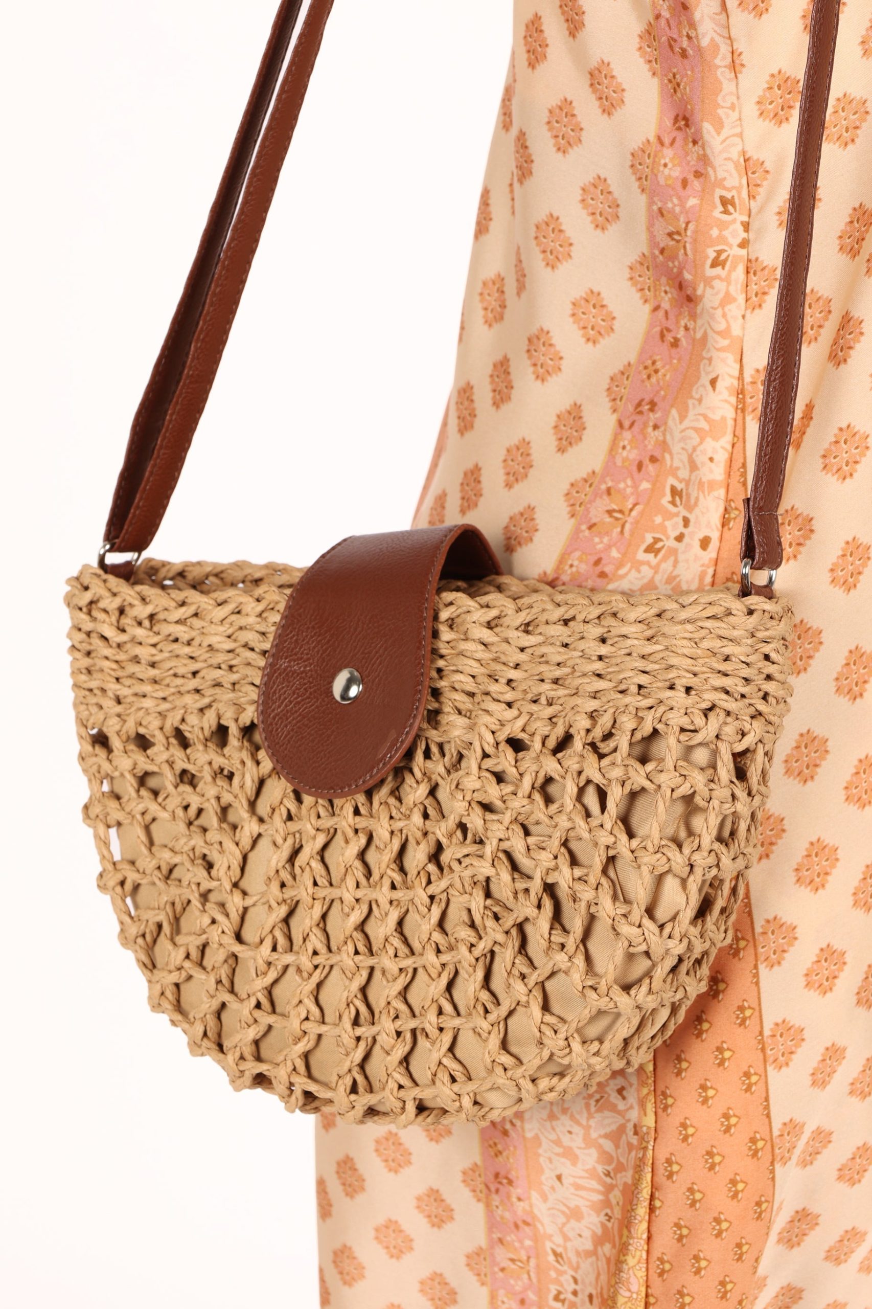 Isle Straw Crossbody Bag - Natural - Image 5