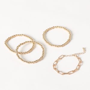 Kaleigh Stacked Bracelets - Gold