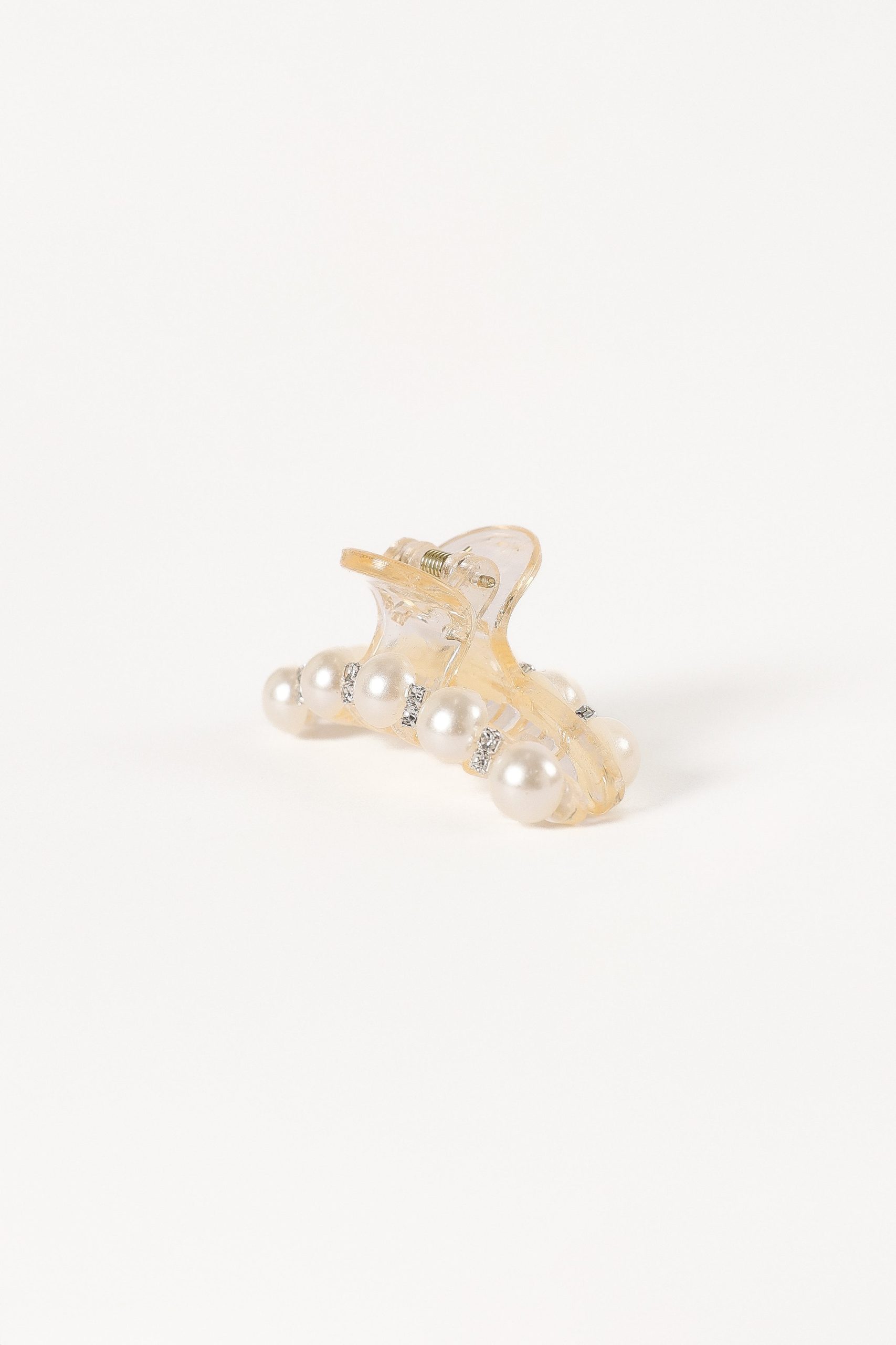 Lile Pearl Hair Clip - White