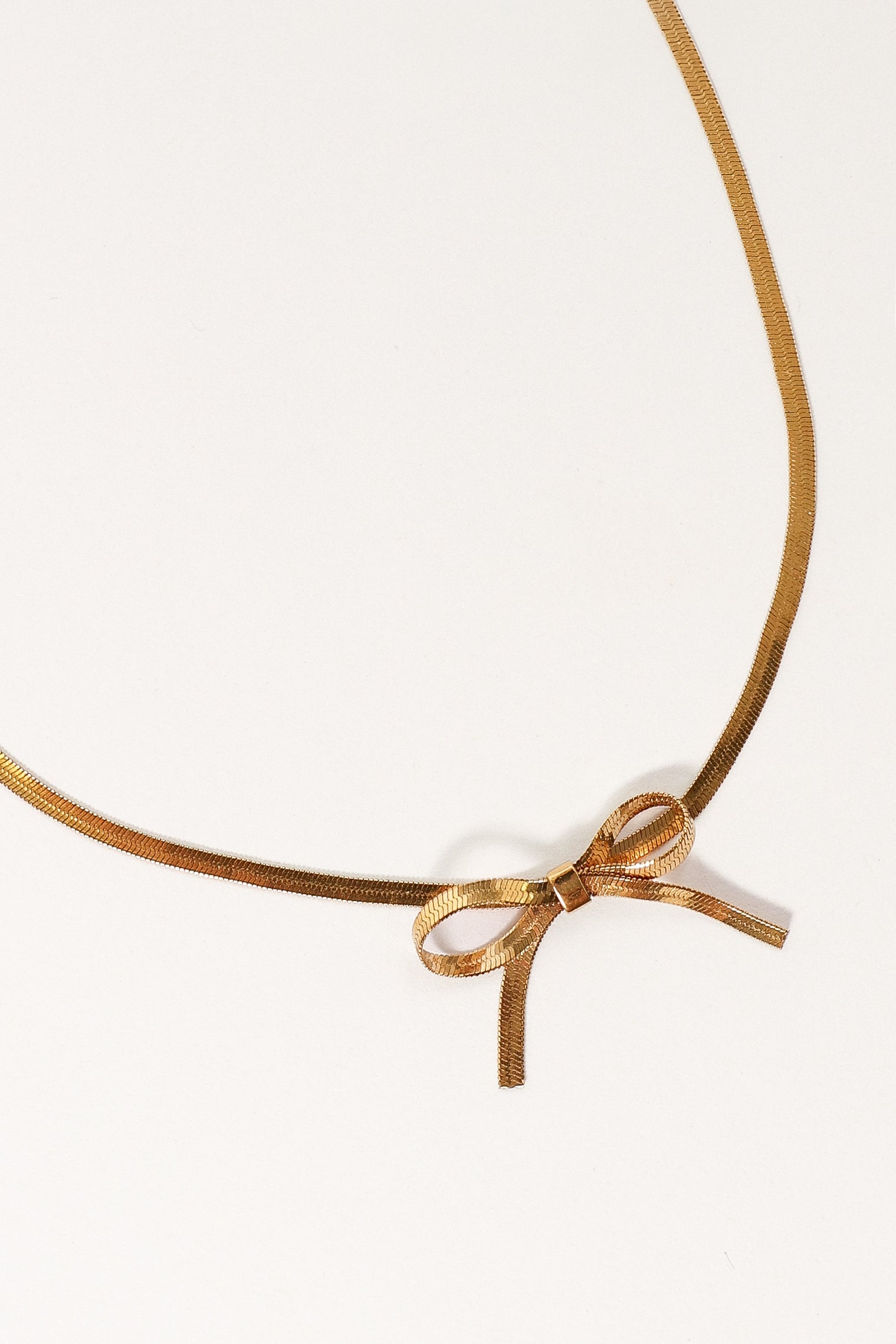 Lydia Bow Necklace - Gold - Image 2
