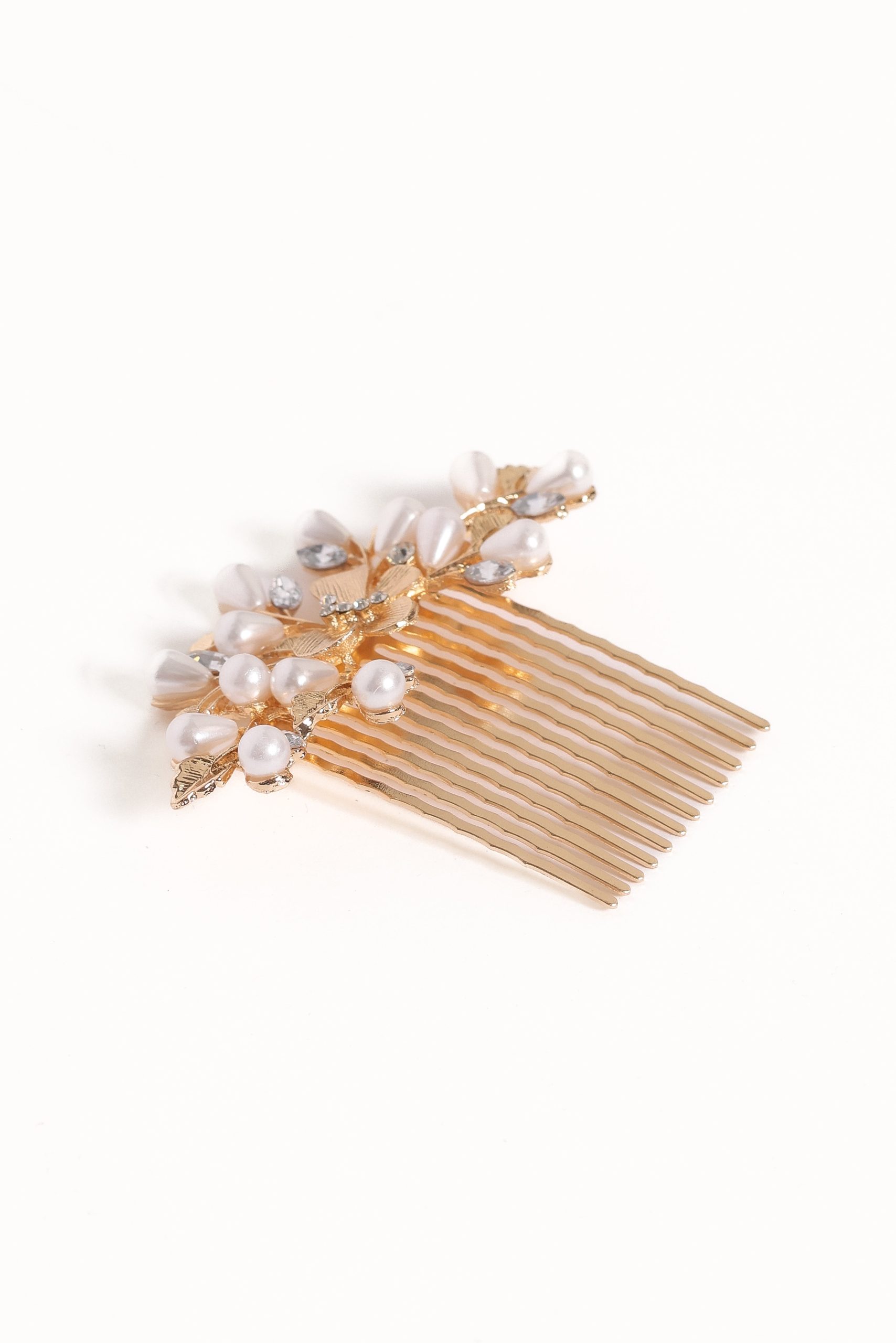 Madelaine Hair Comb - Gold/Pearl - Image 3