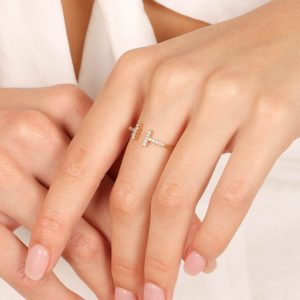 Mila Embellished Ring - Gold