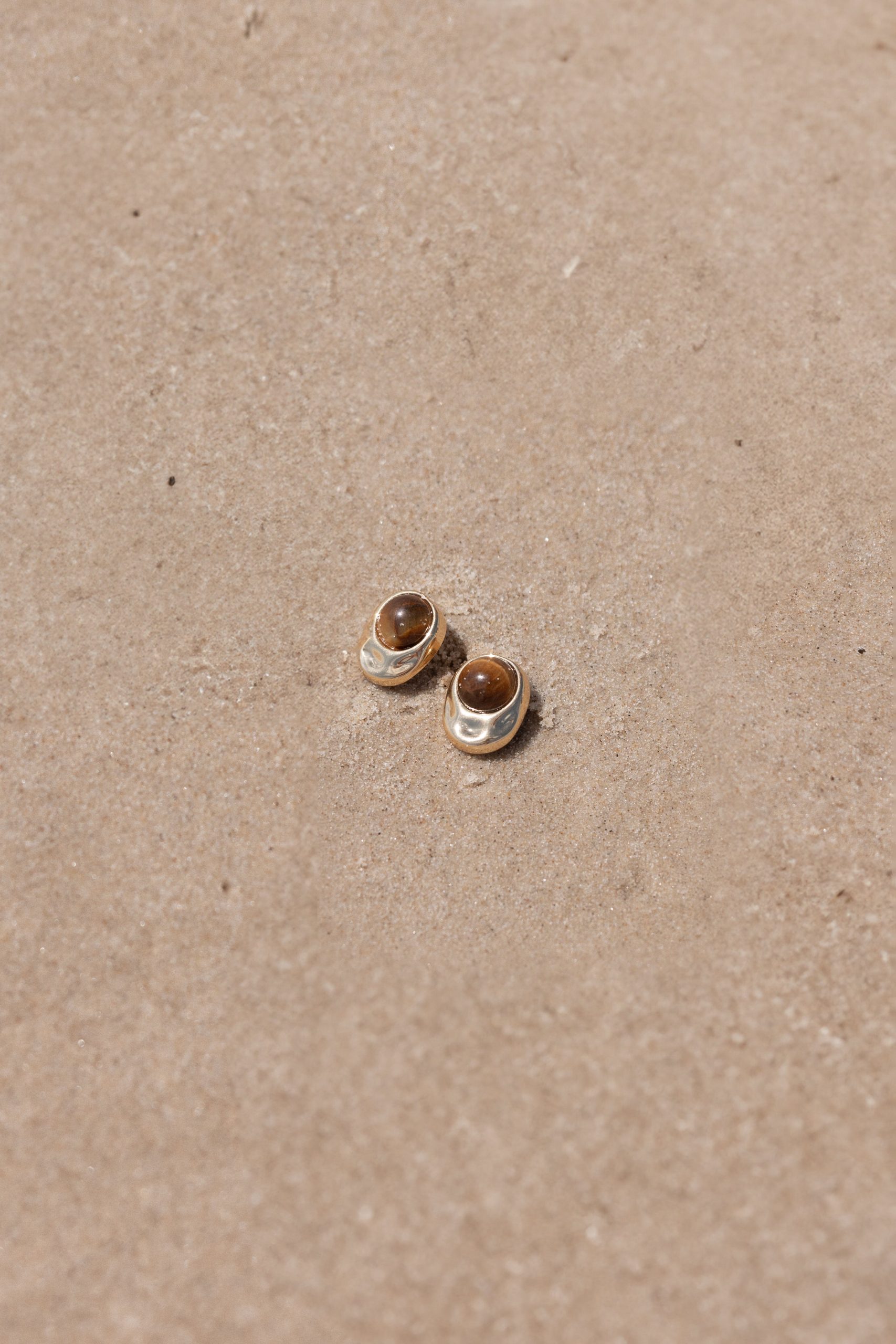Nova Earrings - Brown/Gold