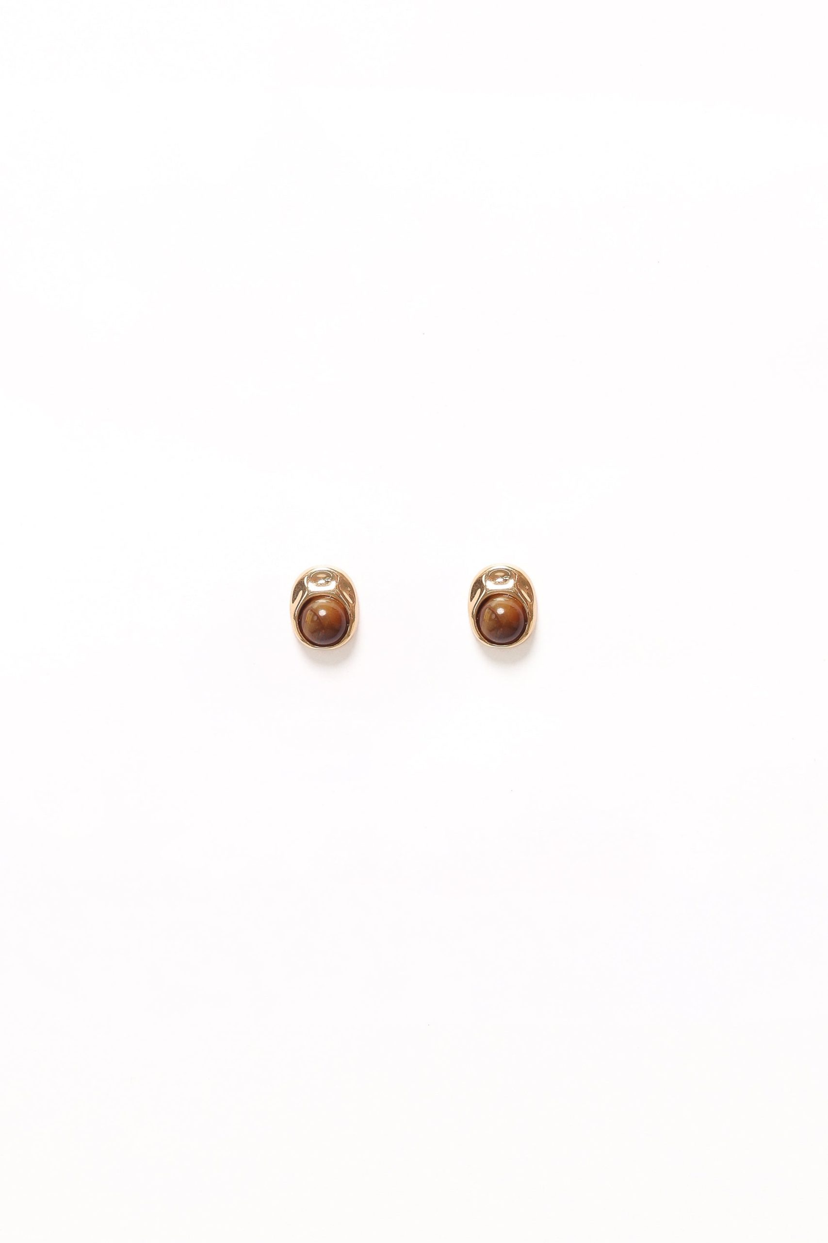 Nova Earrings - Brown/Gold - Image 2