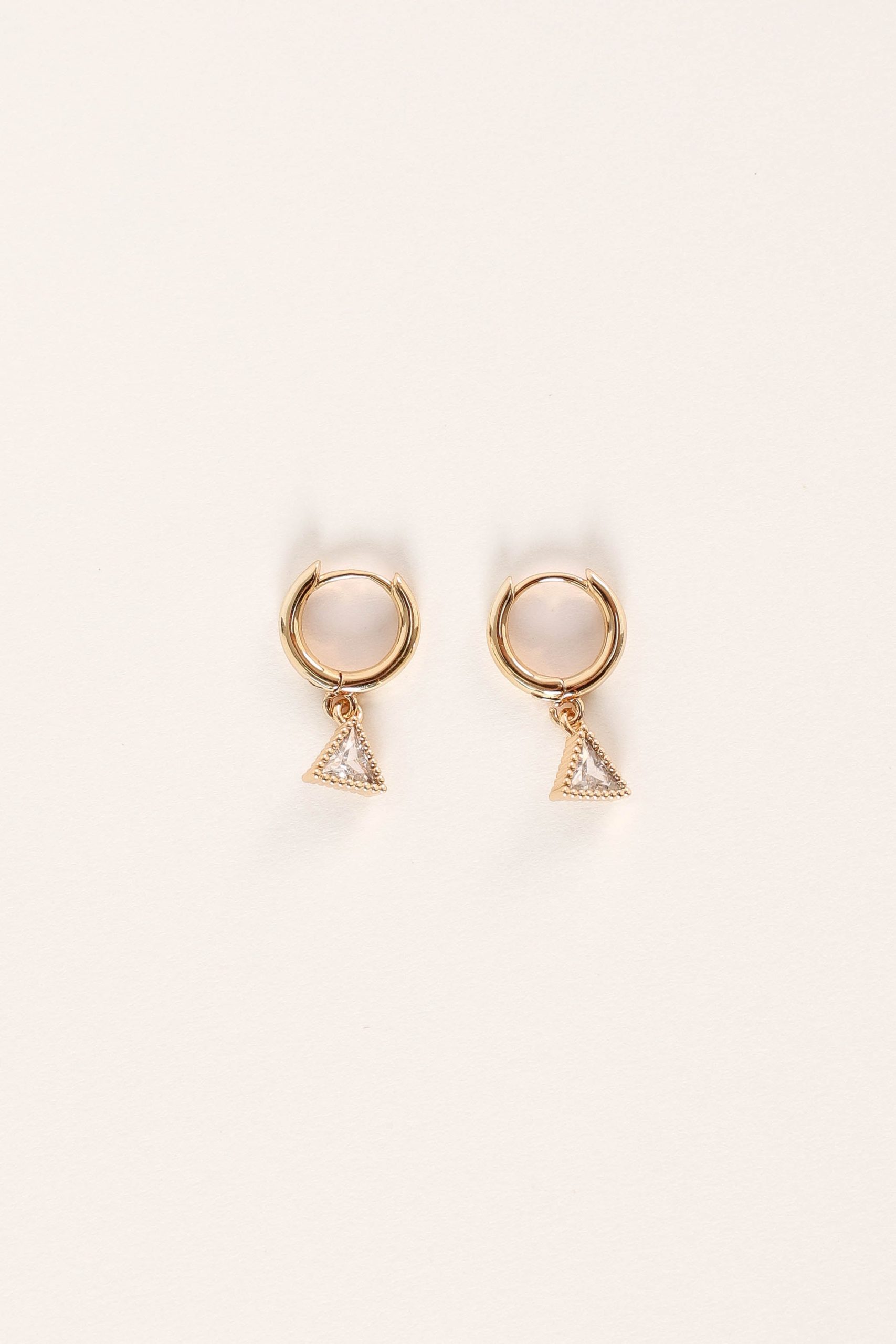 Regina Triangle Drop Earrings - Gold - Image 2
