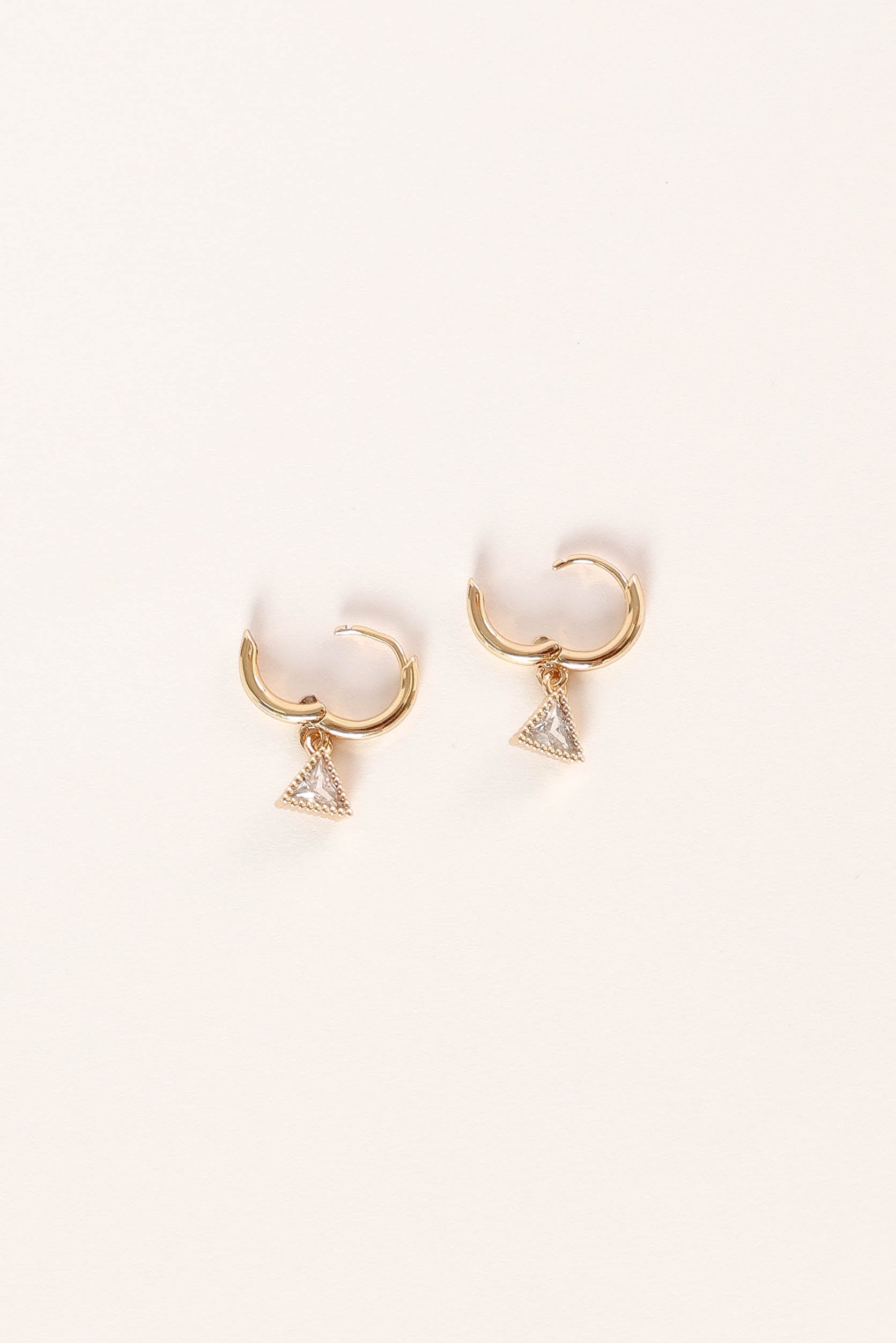 Regina Triangle Drop Earrings - Gold - Image 3