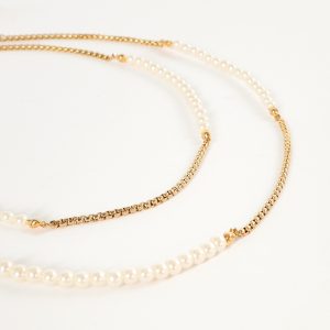 Remi Pearl Necklace - Gold