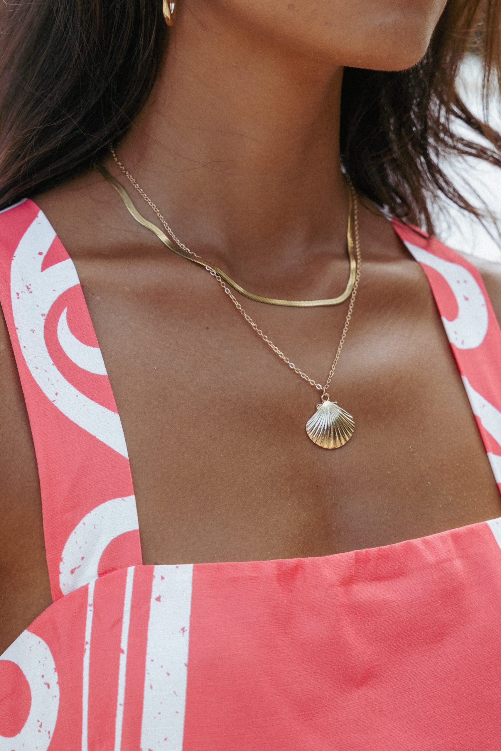 Shell Necklace - Gold - Image 5