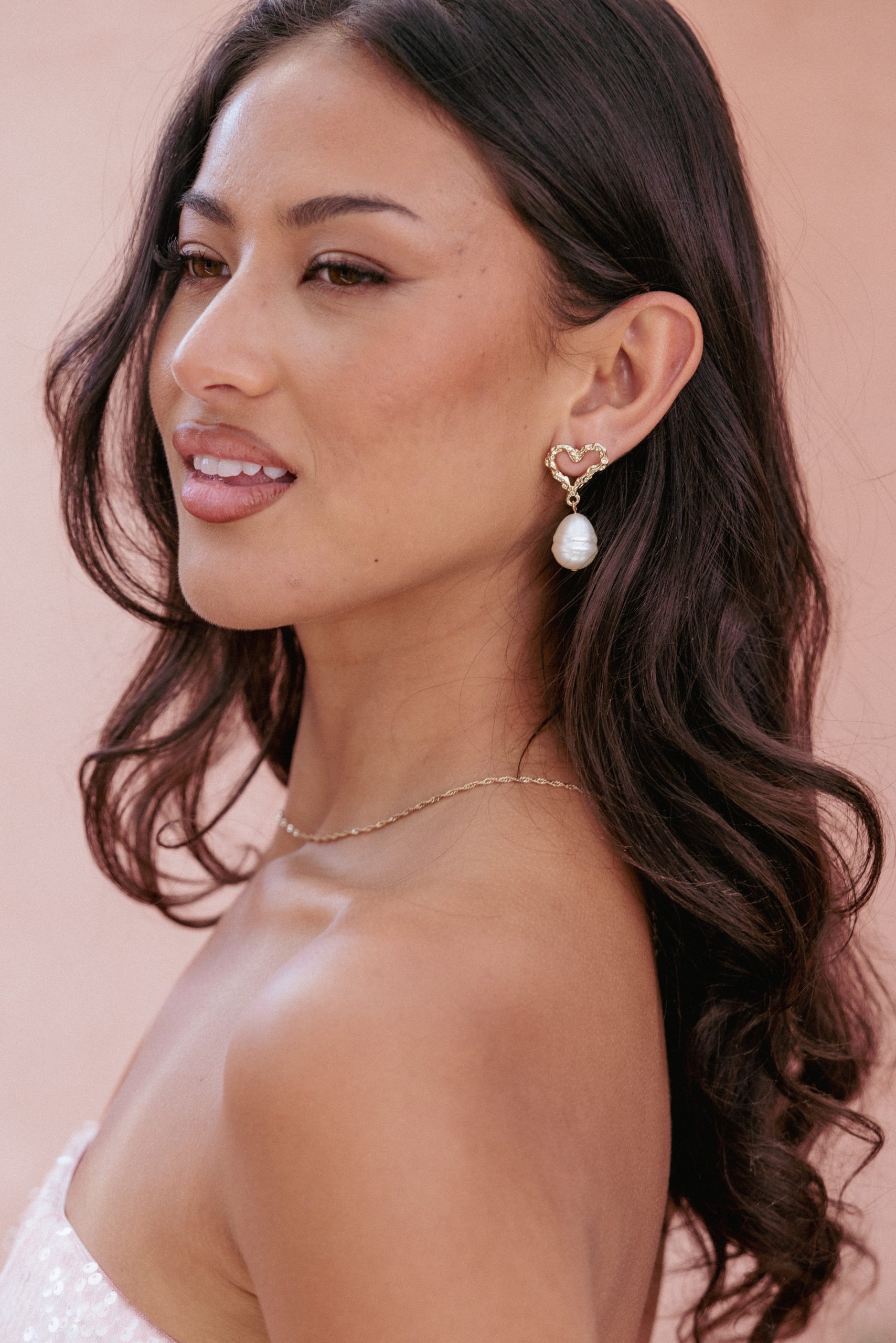 Solana Earrings - Gold Pearl - Image 4