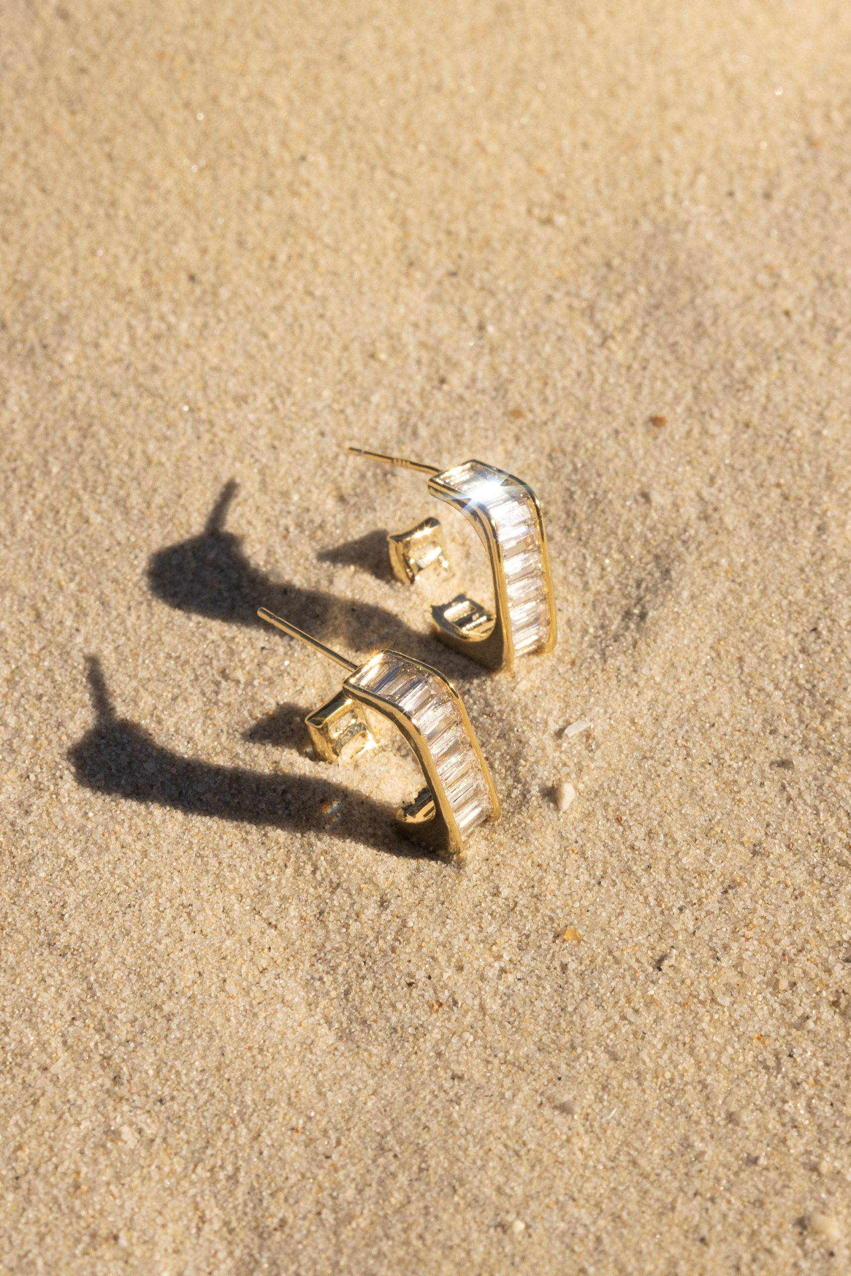 Tiffany Hoop Earrings - Gold - Image 3