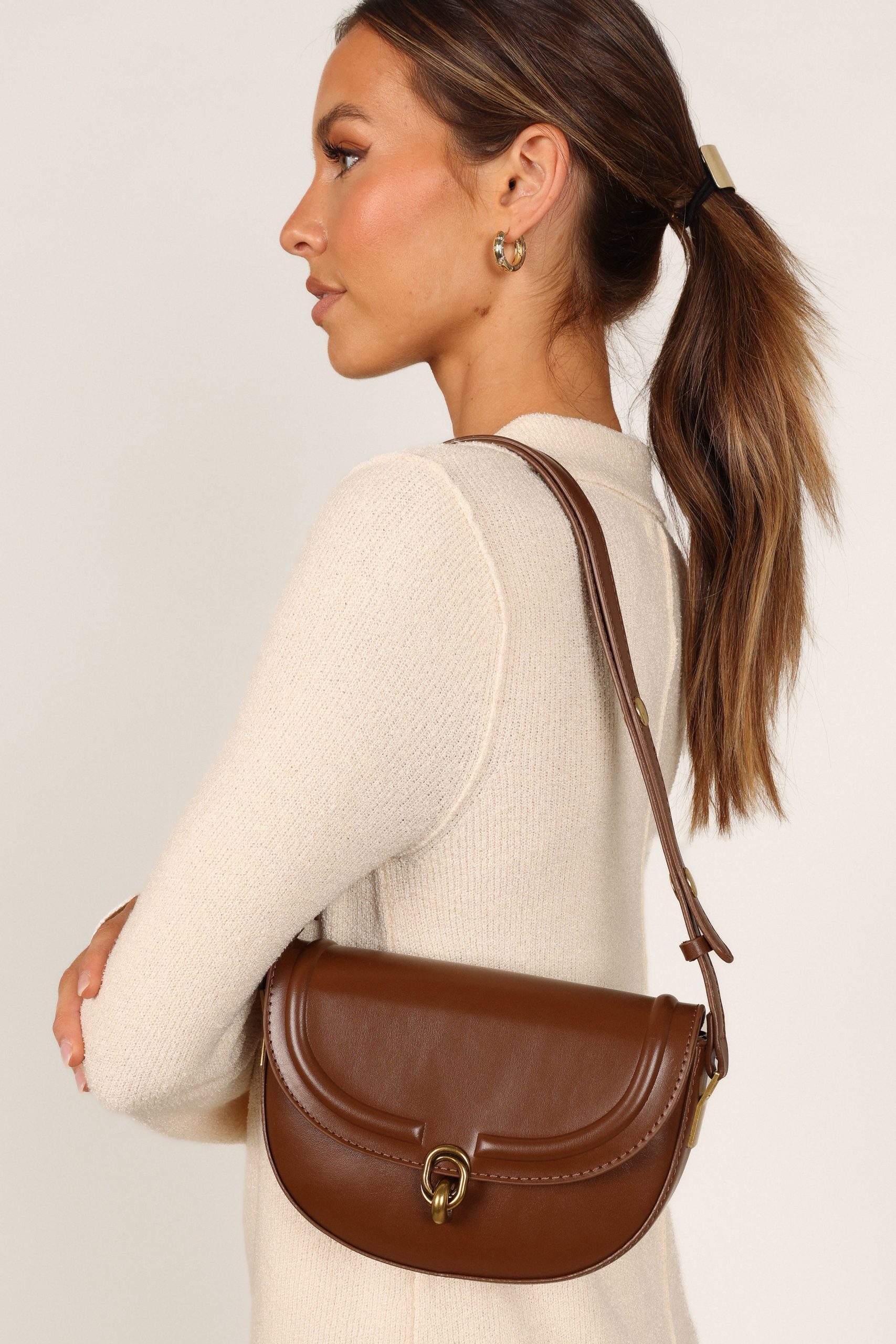 Veronica Crossbody Bag - Tan - Image 4