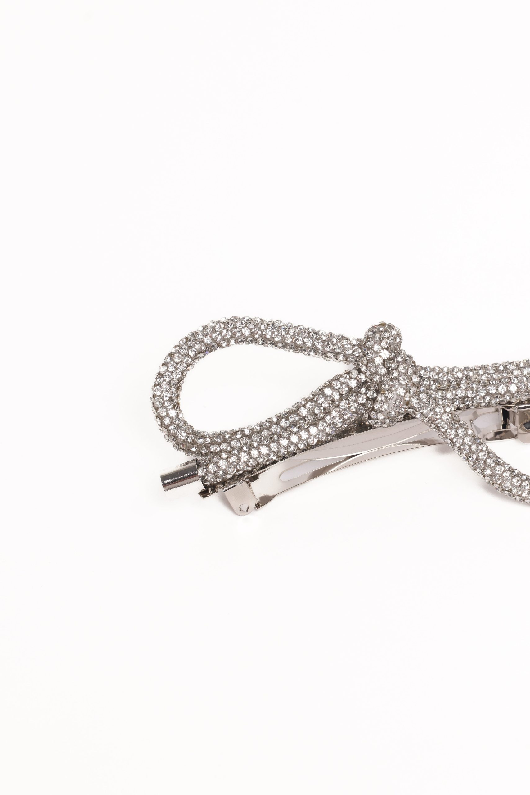 Whitney Bow Hair Clip - Silver - Image 2