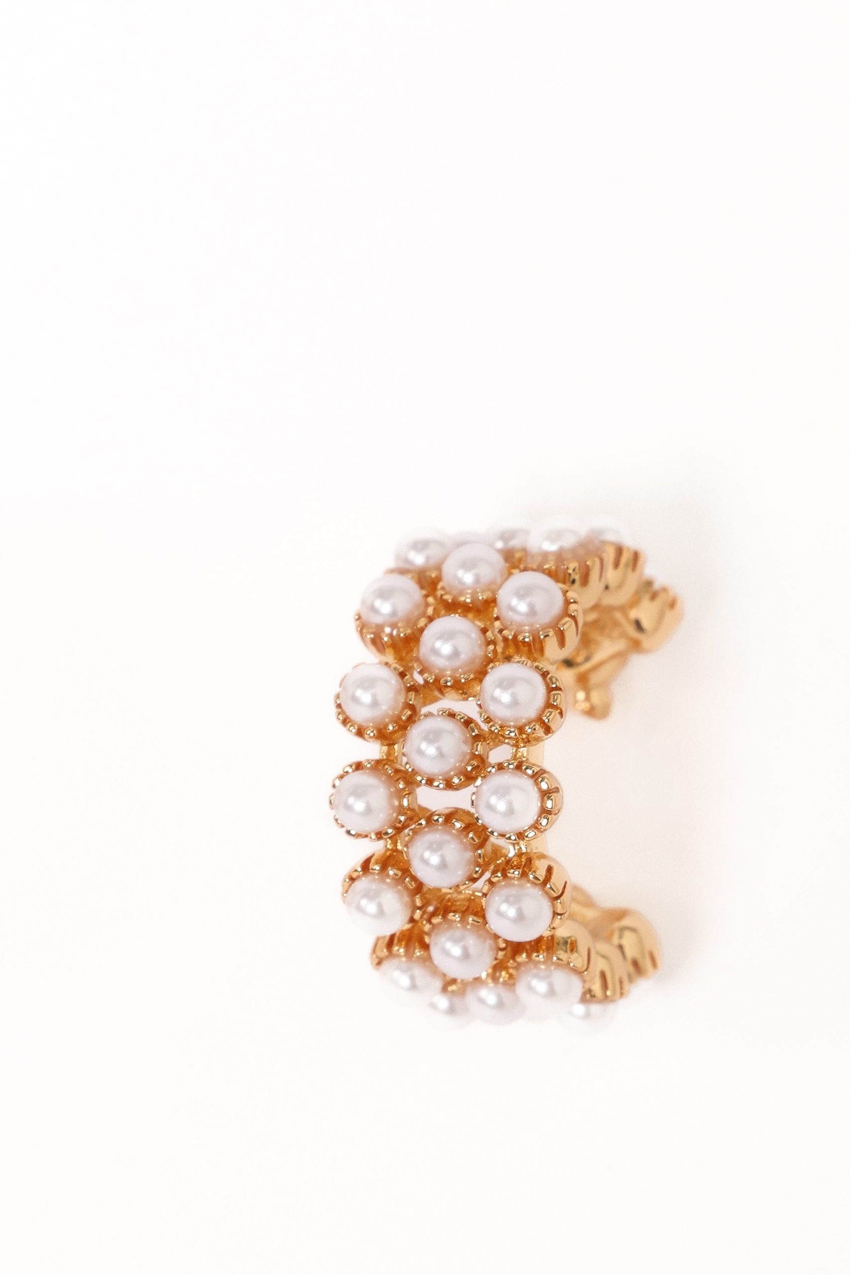 Ziva Earrings - Gold Pearl - Image 3