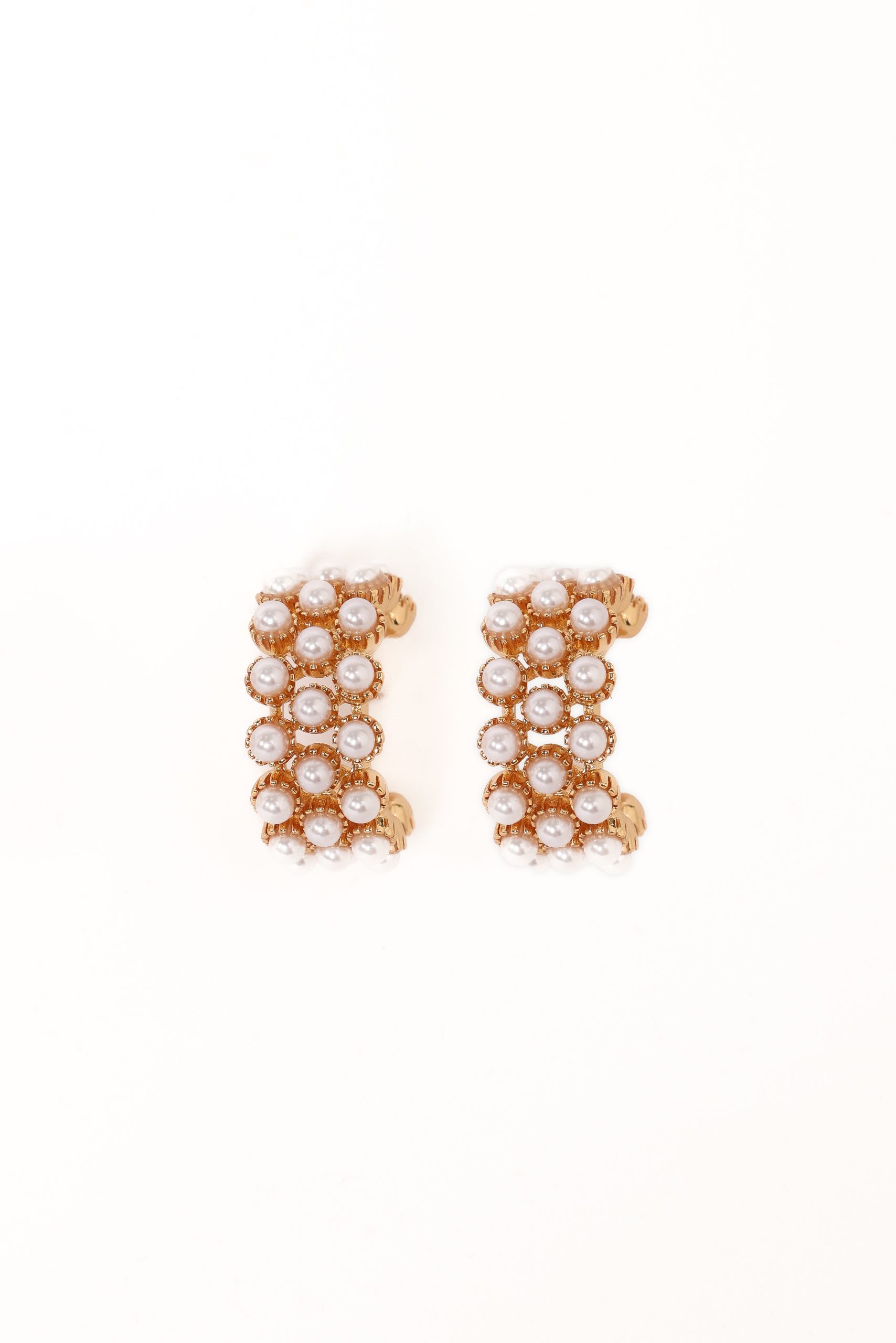 Ziva Earrings - Gold Pearl - Image 2