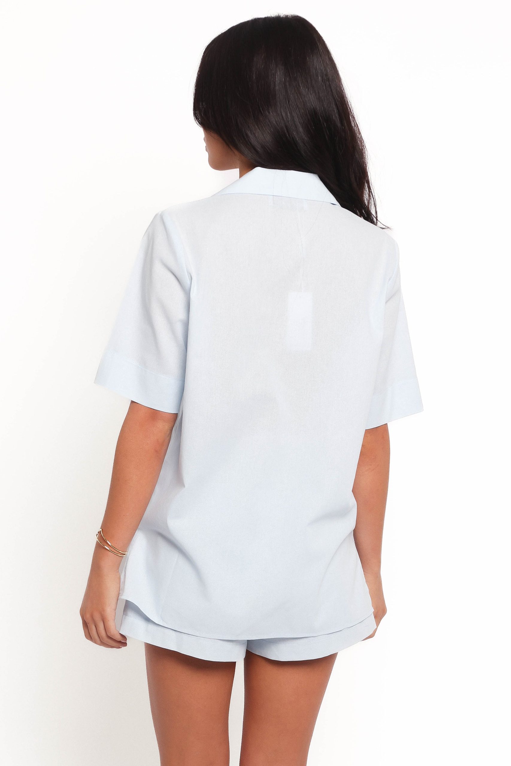Aaliyah Cotton Shorts - Pale Blue - Image 5