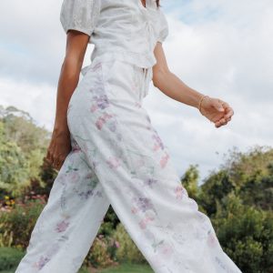 Adams Fitted Pant - Purple Floral