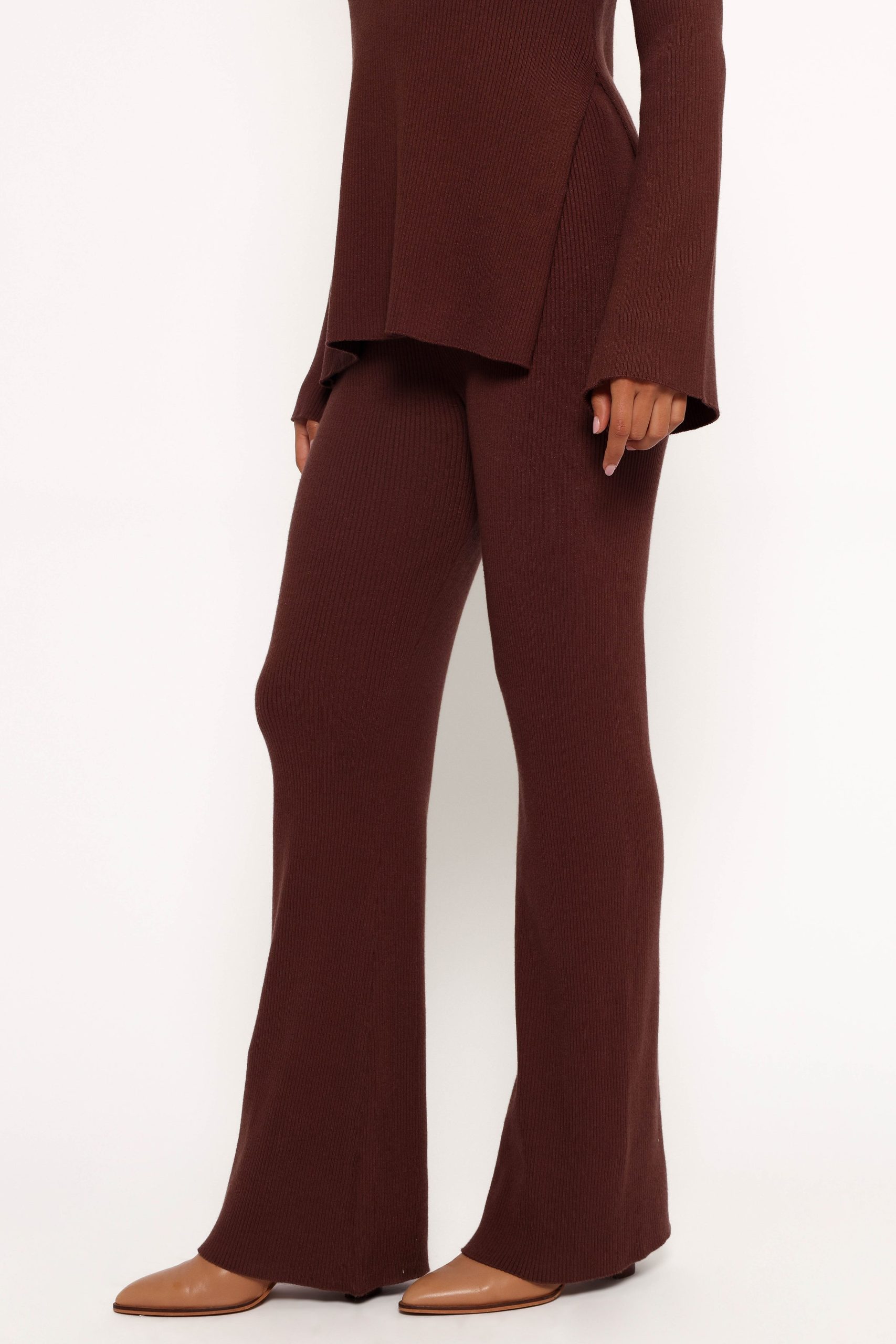 Adrienne Knit Pant - Chocolate - Image 2