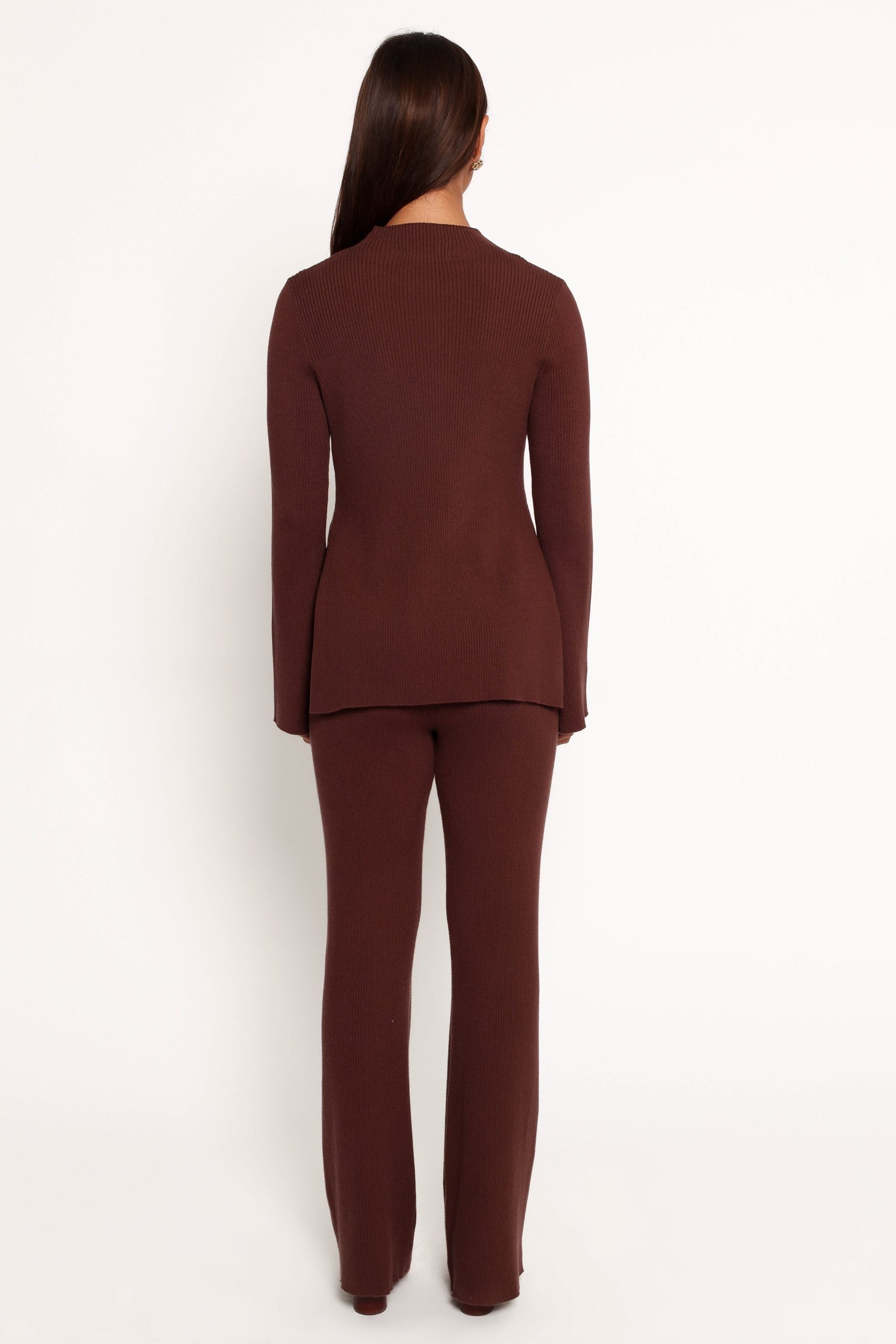 Adrienne Knit Pant - Chocolate - Image 4