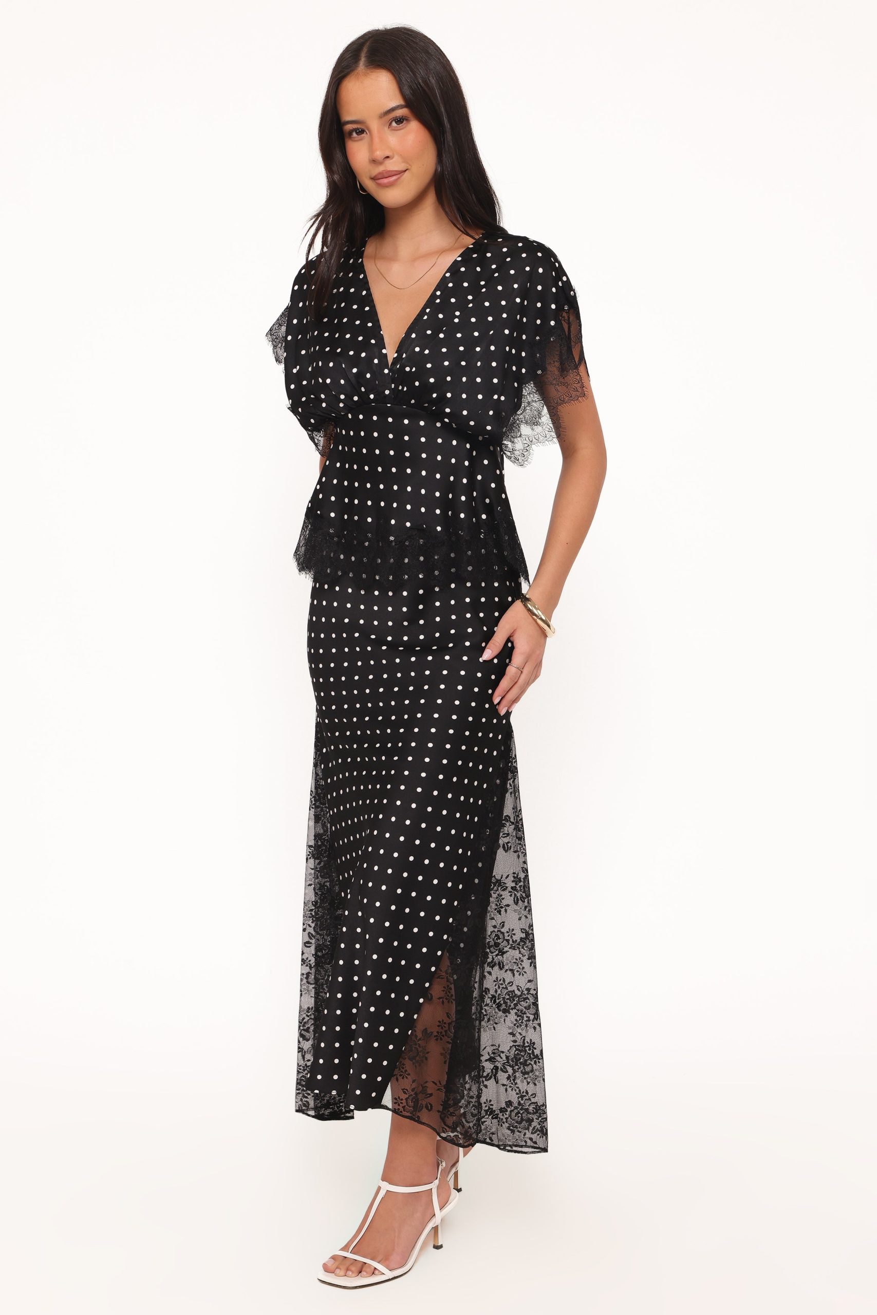 Ailbhe Lace Skirt - Black Polka Dot - Image 3
