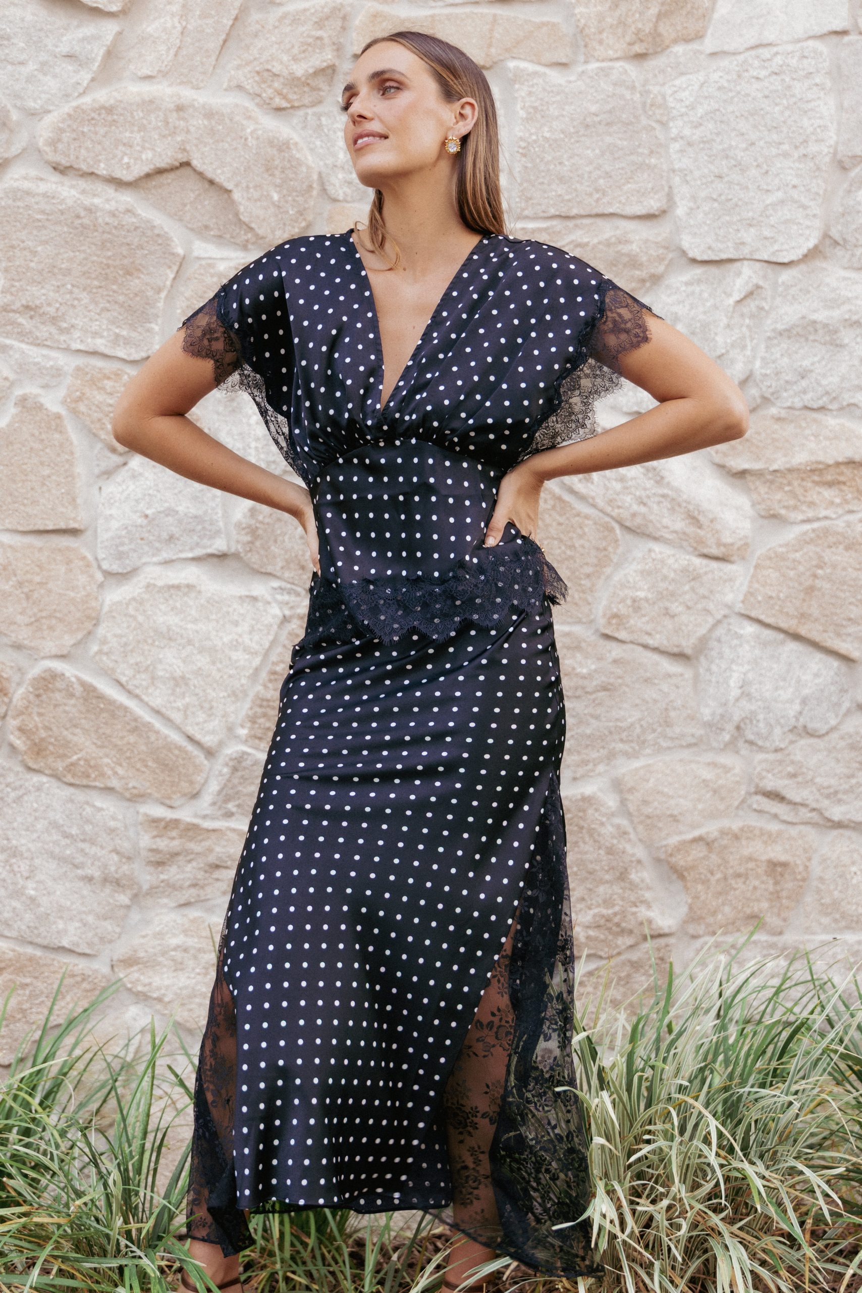Ailbhe Lace Skirt - Black Polka Dot - Image 7