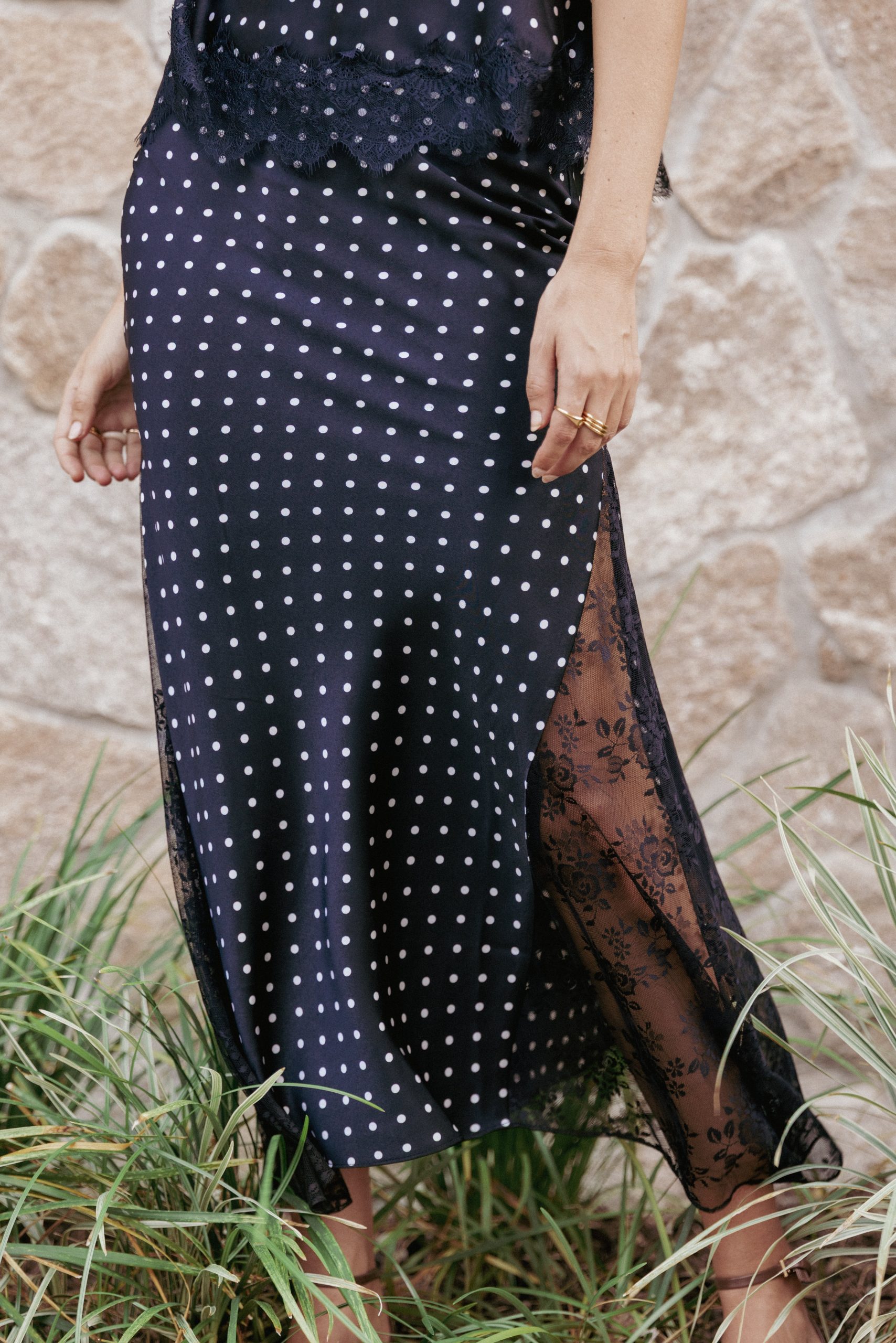 Ailbhe Lace Skirt - Black Polka Dot - Image 8