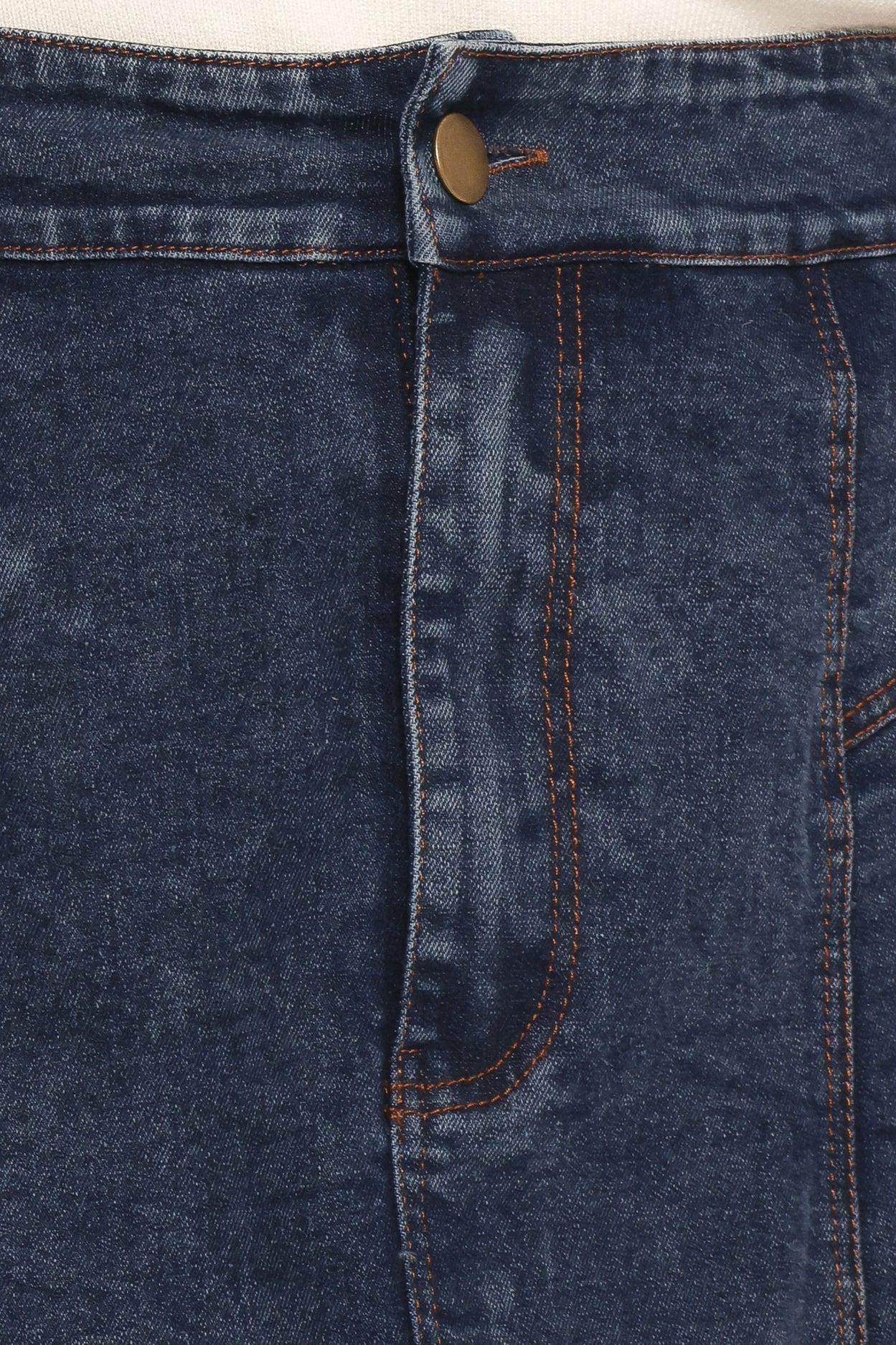Alek Pleated Mini Skirt - Mid Wash Denim - Image 8