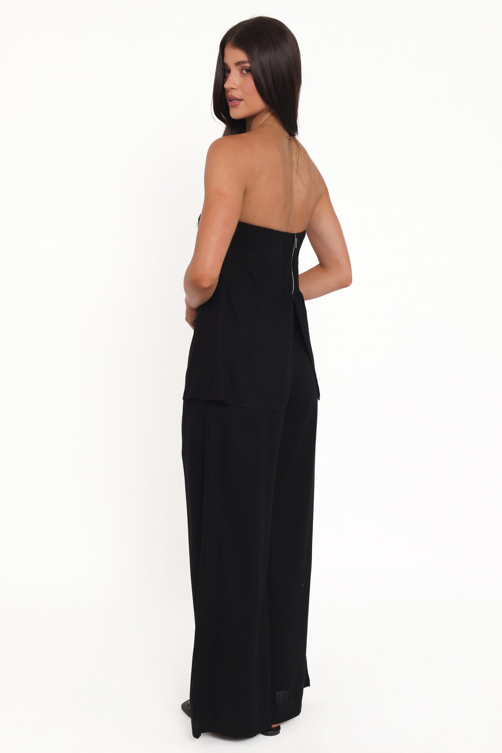 Arles Wide Leg Pants - Black - Image 4