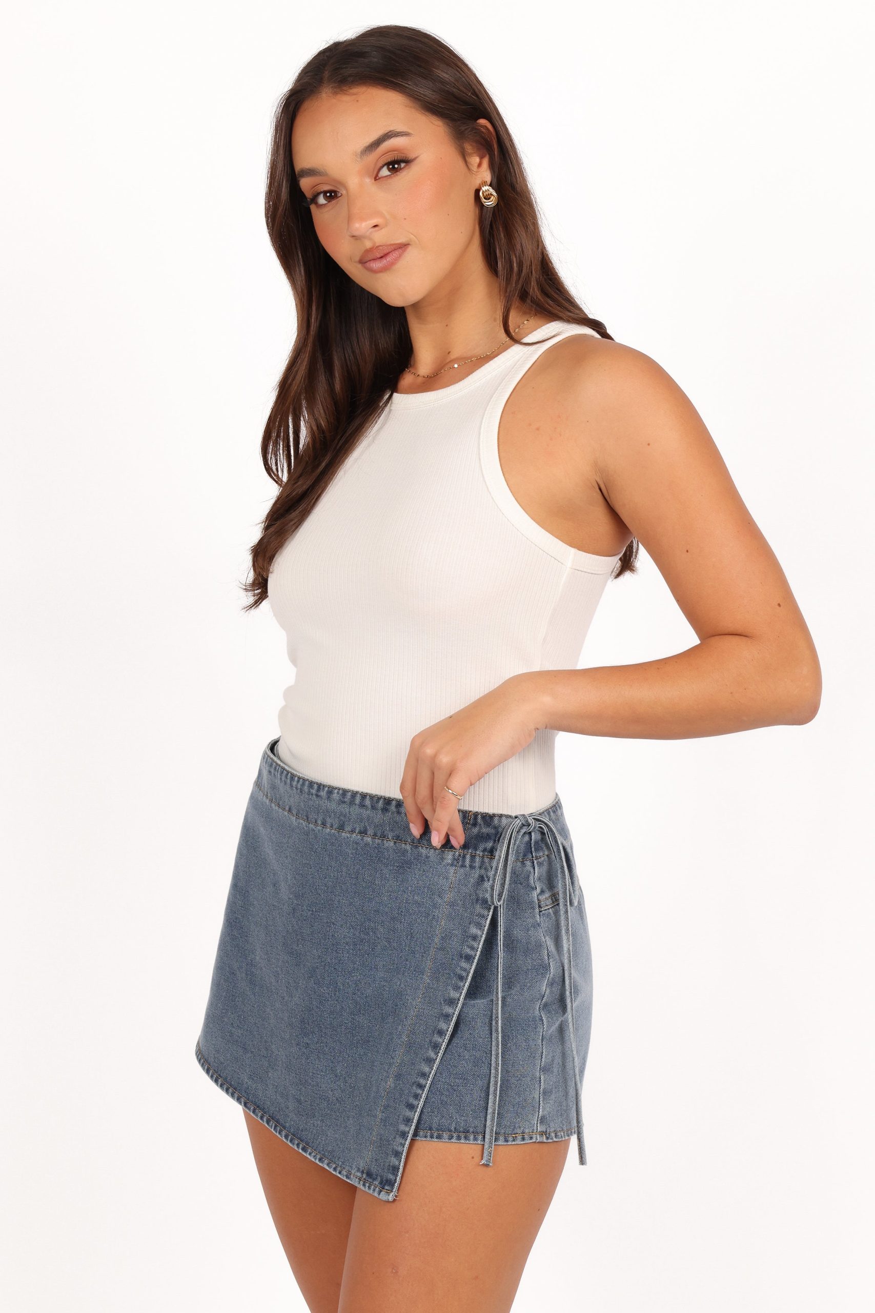 Ashton Denim Skort - Medium Wash - Image 3